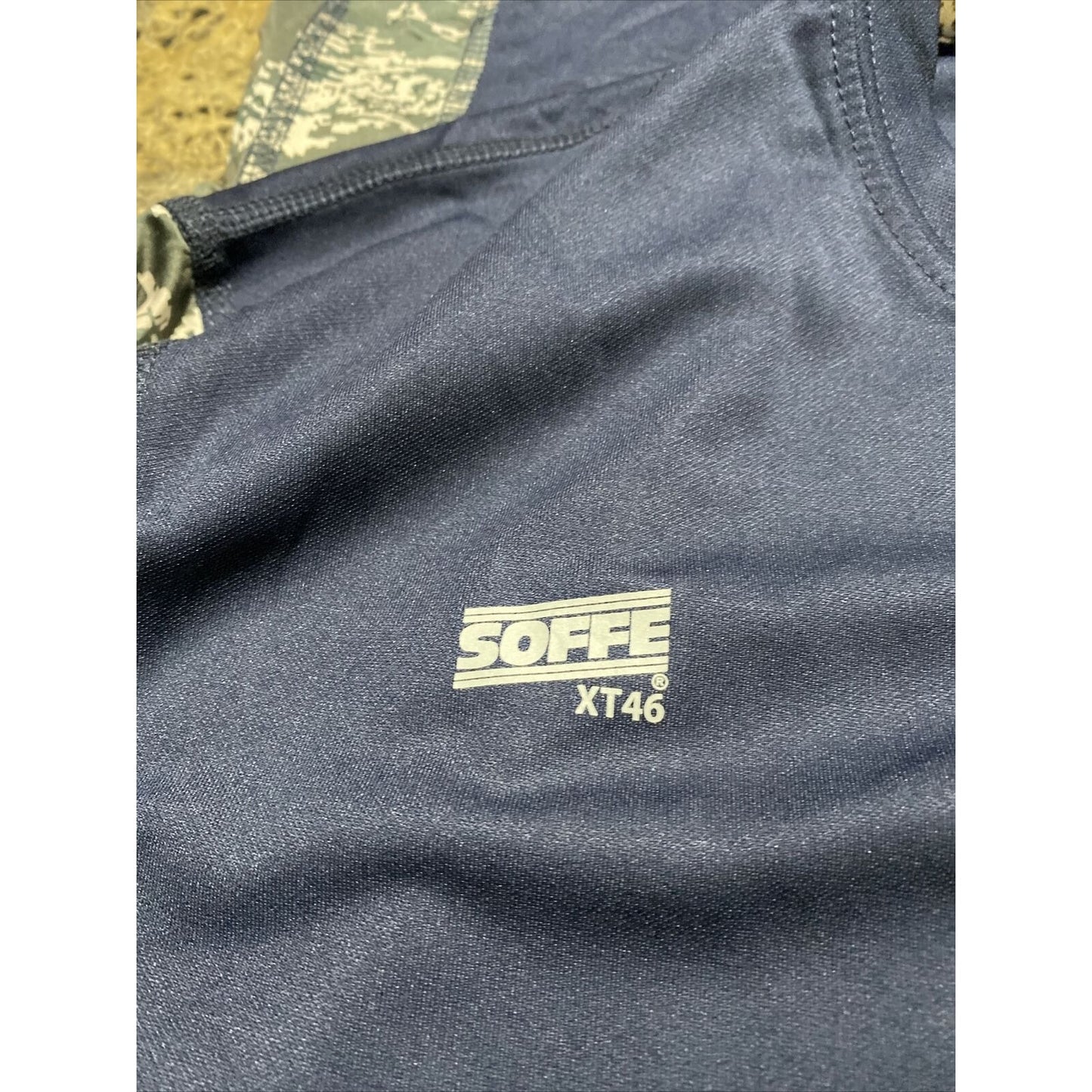 Soffe Extreme Training XT46 Men’s Medium Navy Blue Camo Polyester Long Sleeves