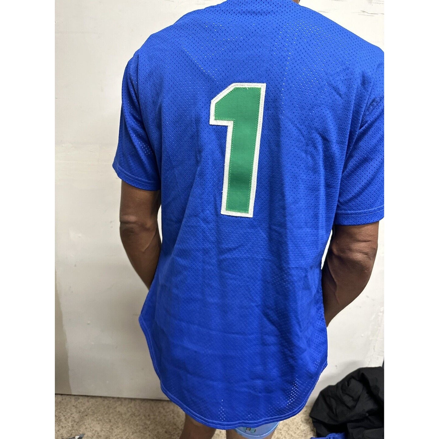 Men’s Victory Size 38 Blue Baseball Jersey Spartans