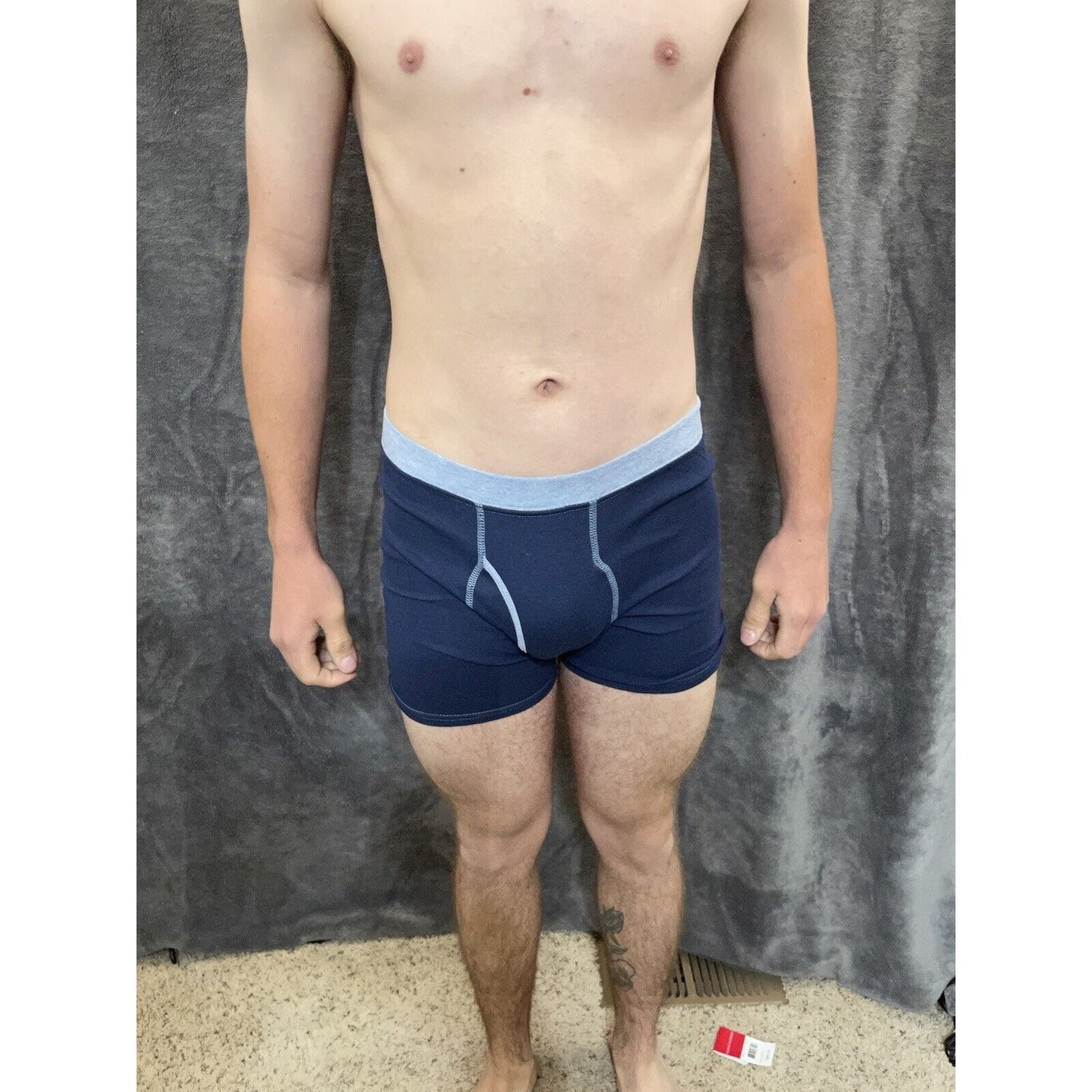 boy's Hanes youth XL Dark Blue With Light Blue boxer brief