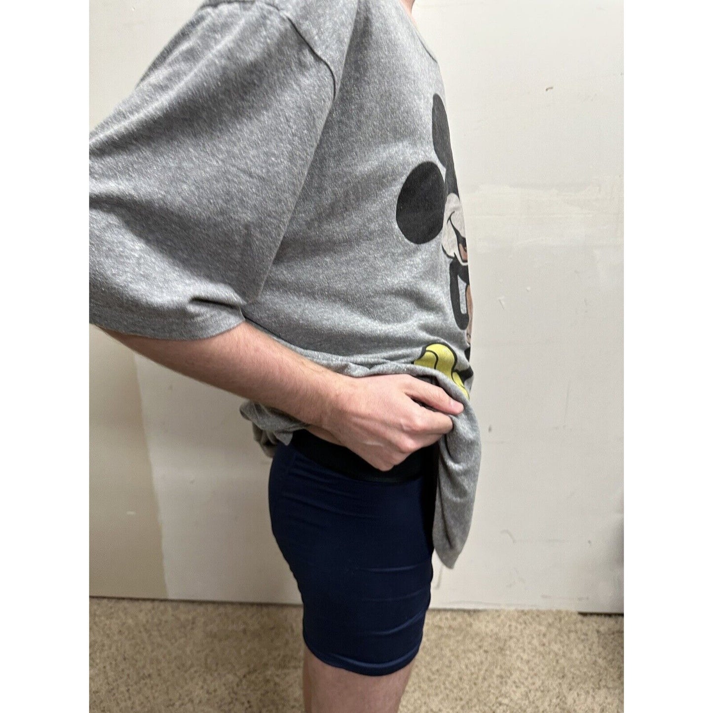 men’s 3XL disney gray short sleeve tshirt mickey mouse