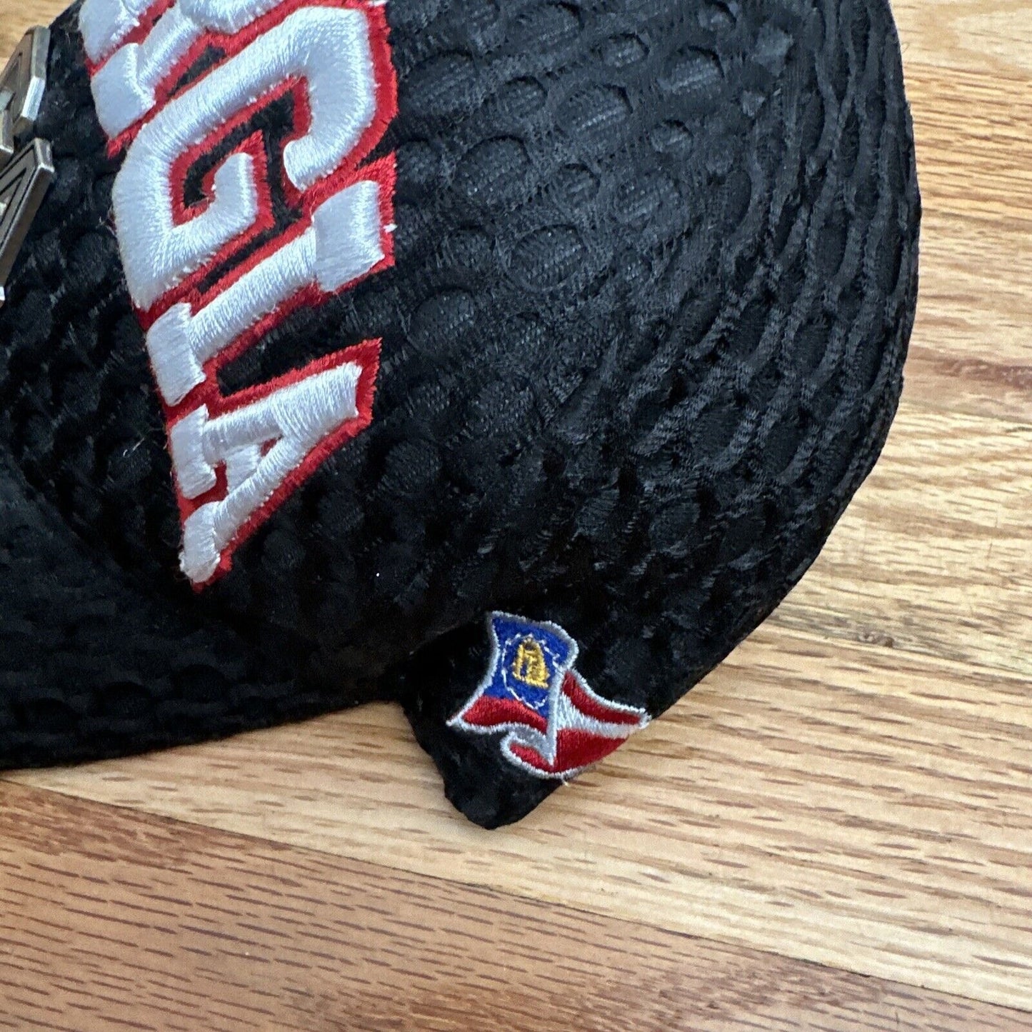 State of Georgia black baseball cap hat cap together