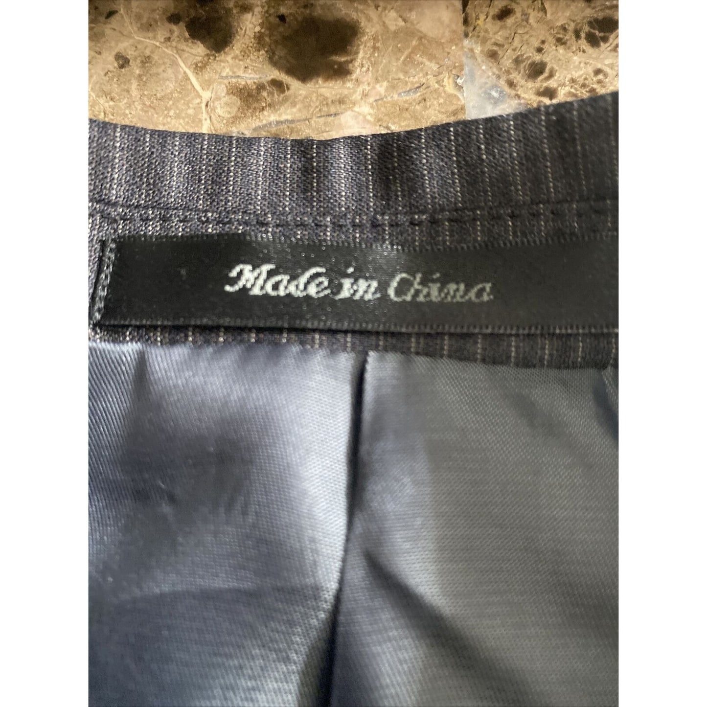 Calvin Klein Men’s 41R 100% Wool Charcoal Stripes 2-Button Blazer Jacket