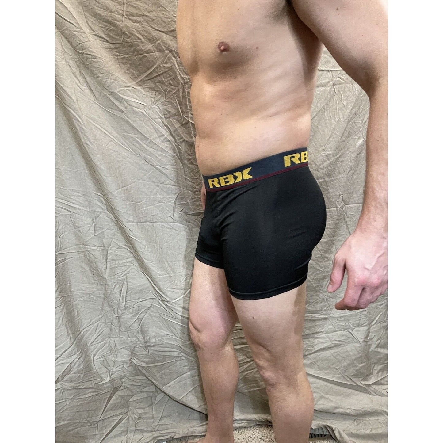 men's RBX Active black compression shorts medium