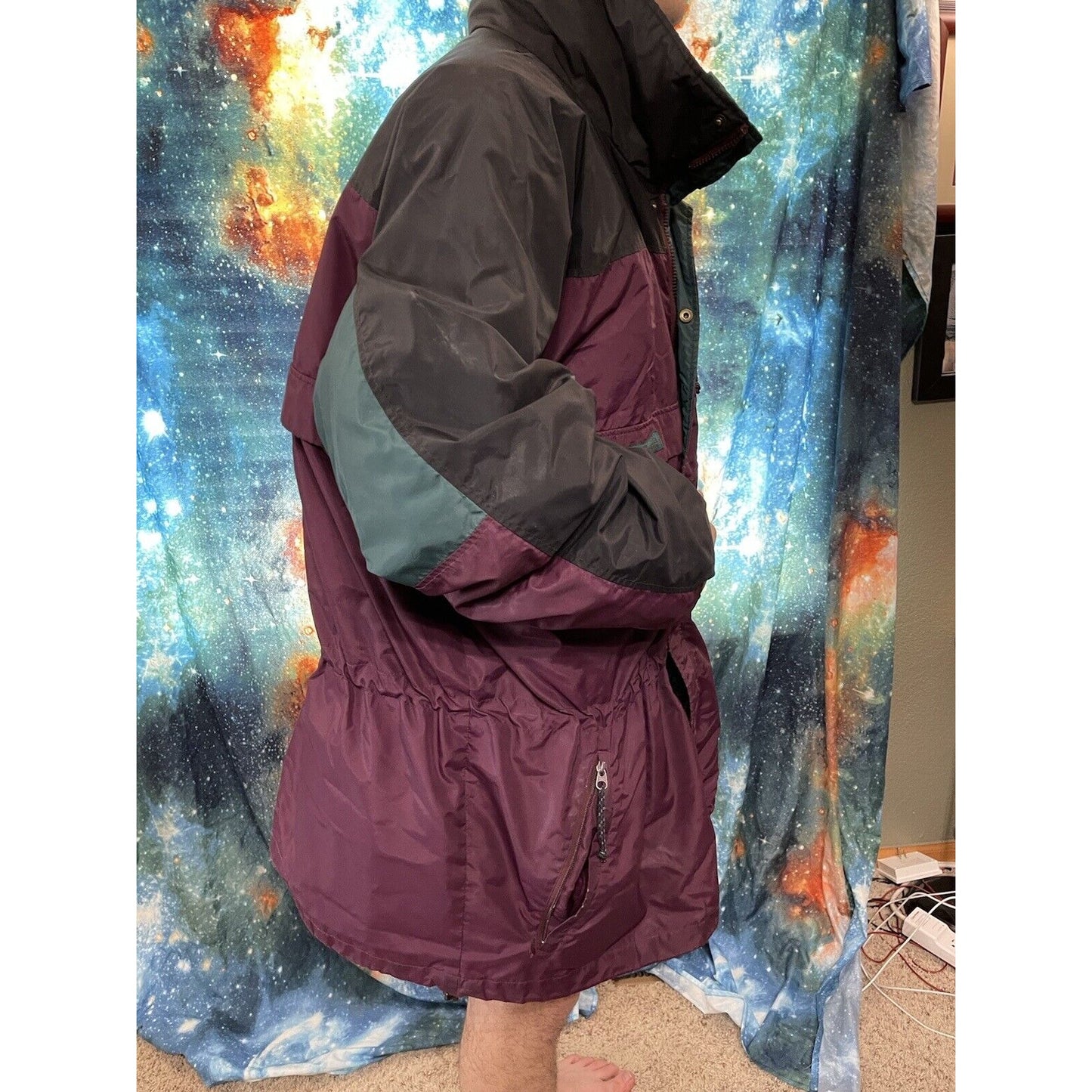 Columbia Sportswear purple and green thick snow jacket