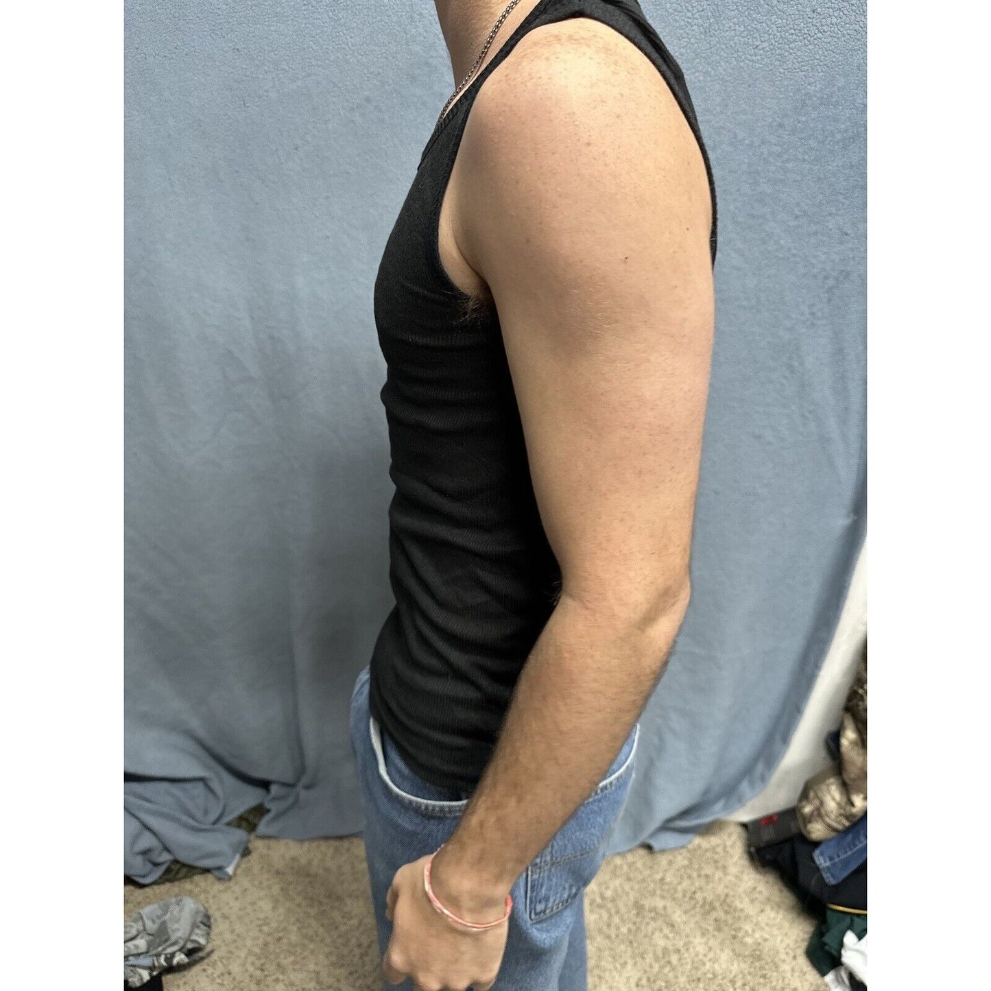 Men’s Black Medium Spyder Tank Top Muscle Shirt