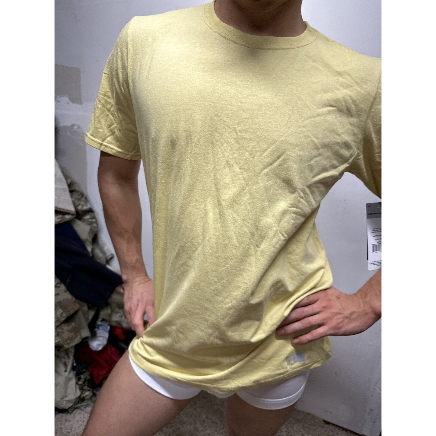 Russell Athletic Gold Medium Tshirt Short Sleeve Dri Power Odor Protection