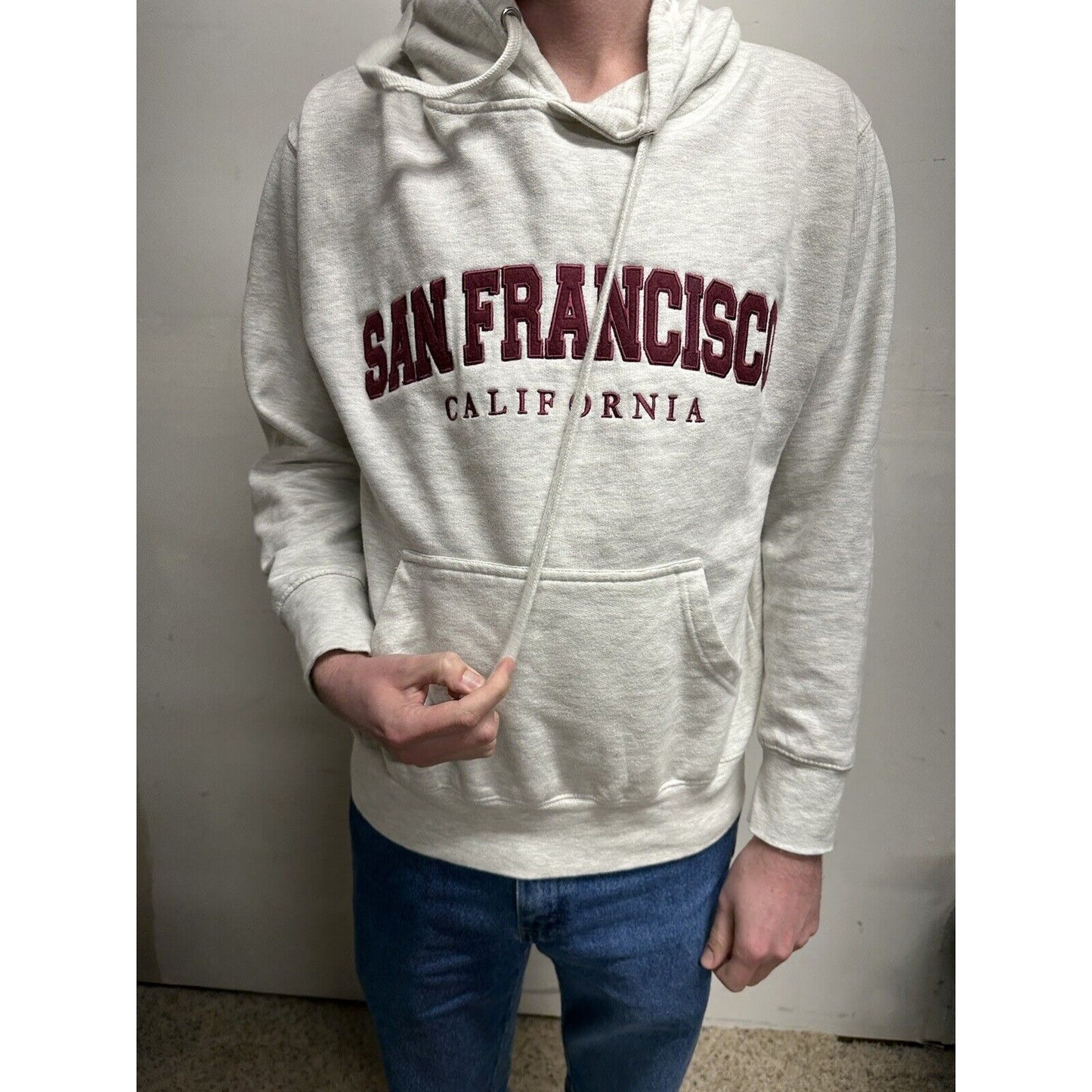 men’s city wear SF san francisco california hoodie white