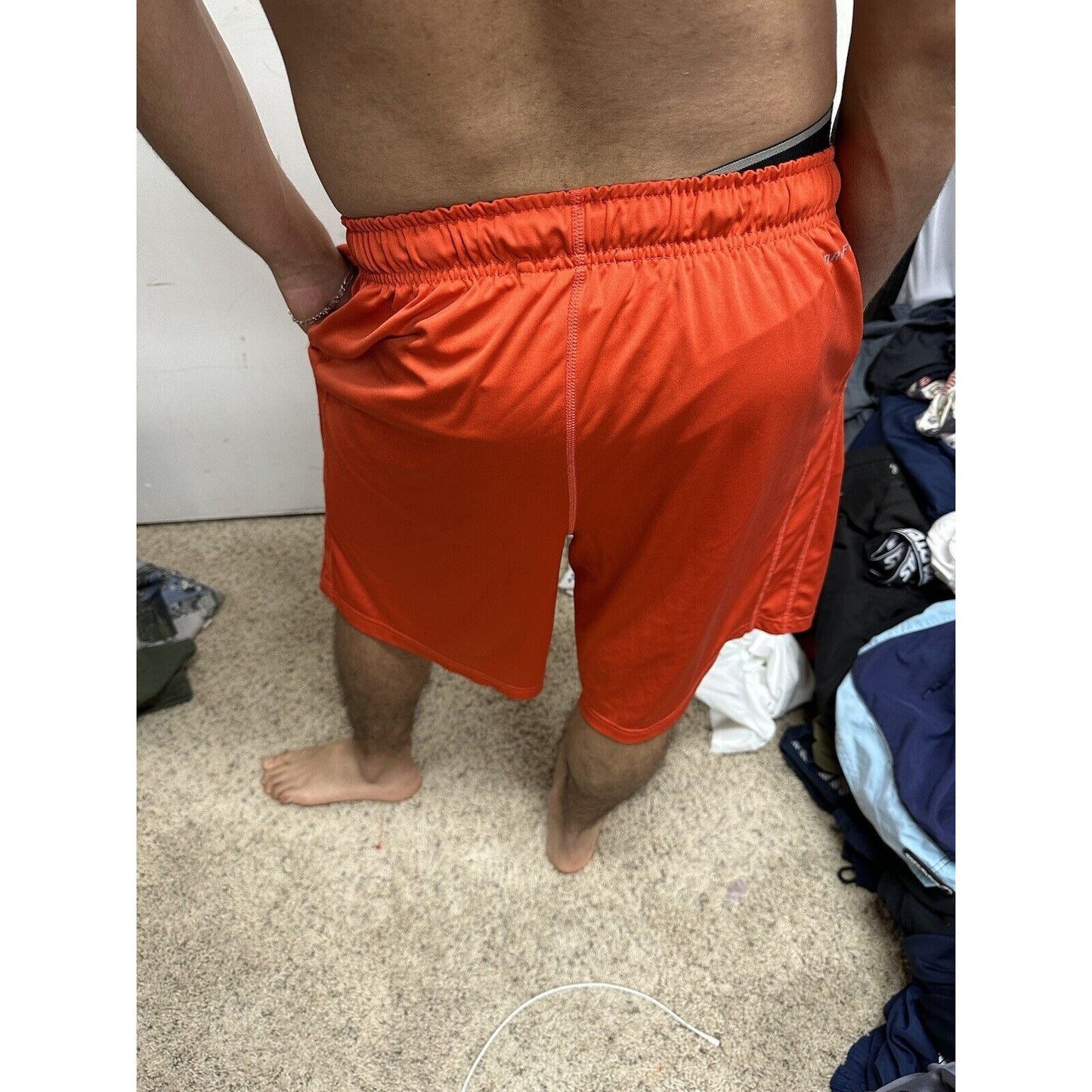 Men’s Red Nike Large Dri-fit With Pockets Athletic Shorts