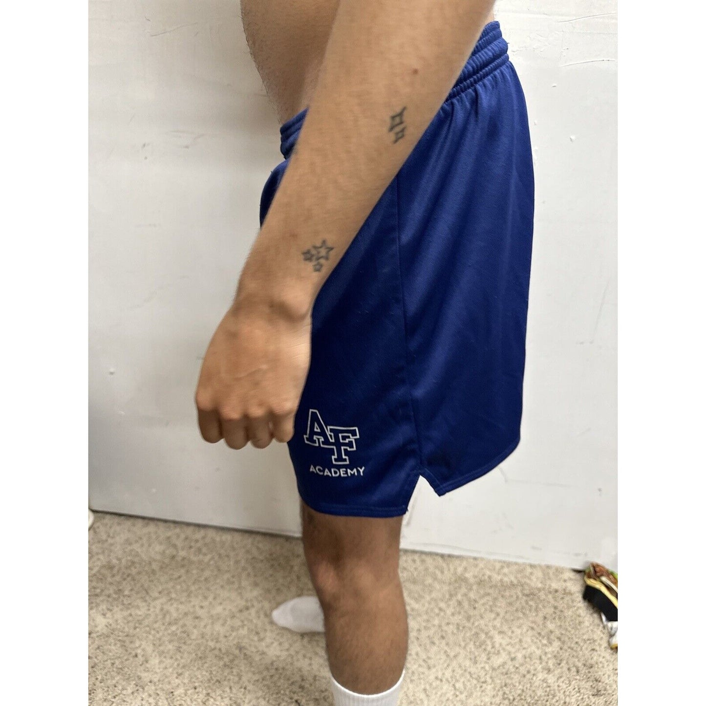 Women’s Medium USAFA Air Force Academy Cadet PT Workout Uniform Shorts Blue