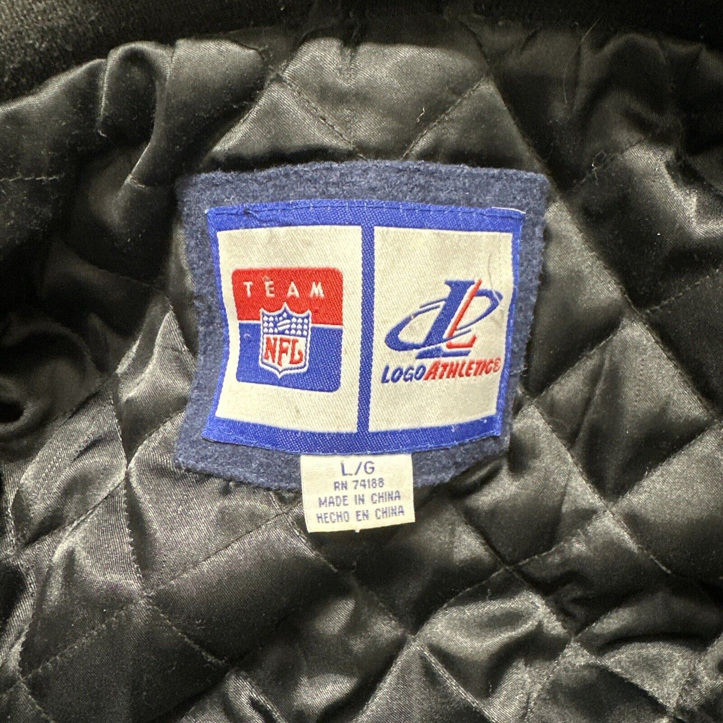 Vintage Team NFL Logo athletics Large Denver Broncos Leather Jacket