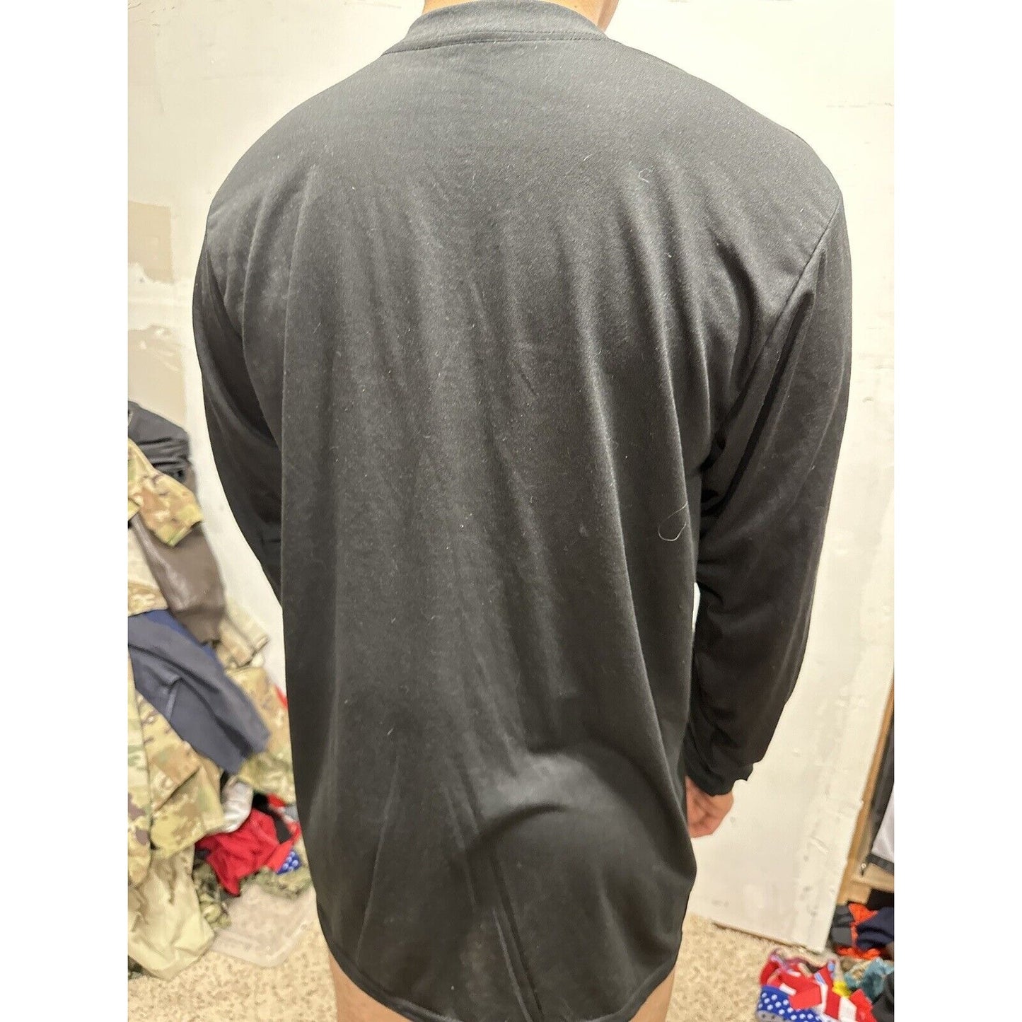 Men’s Black Medium Army Long Sleeve Apfu Fitness Uniform