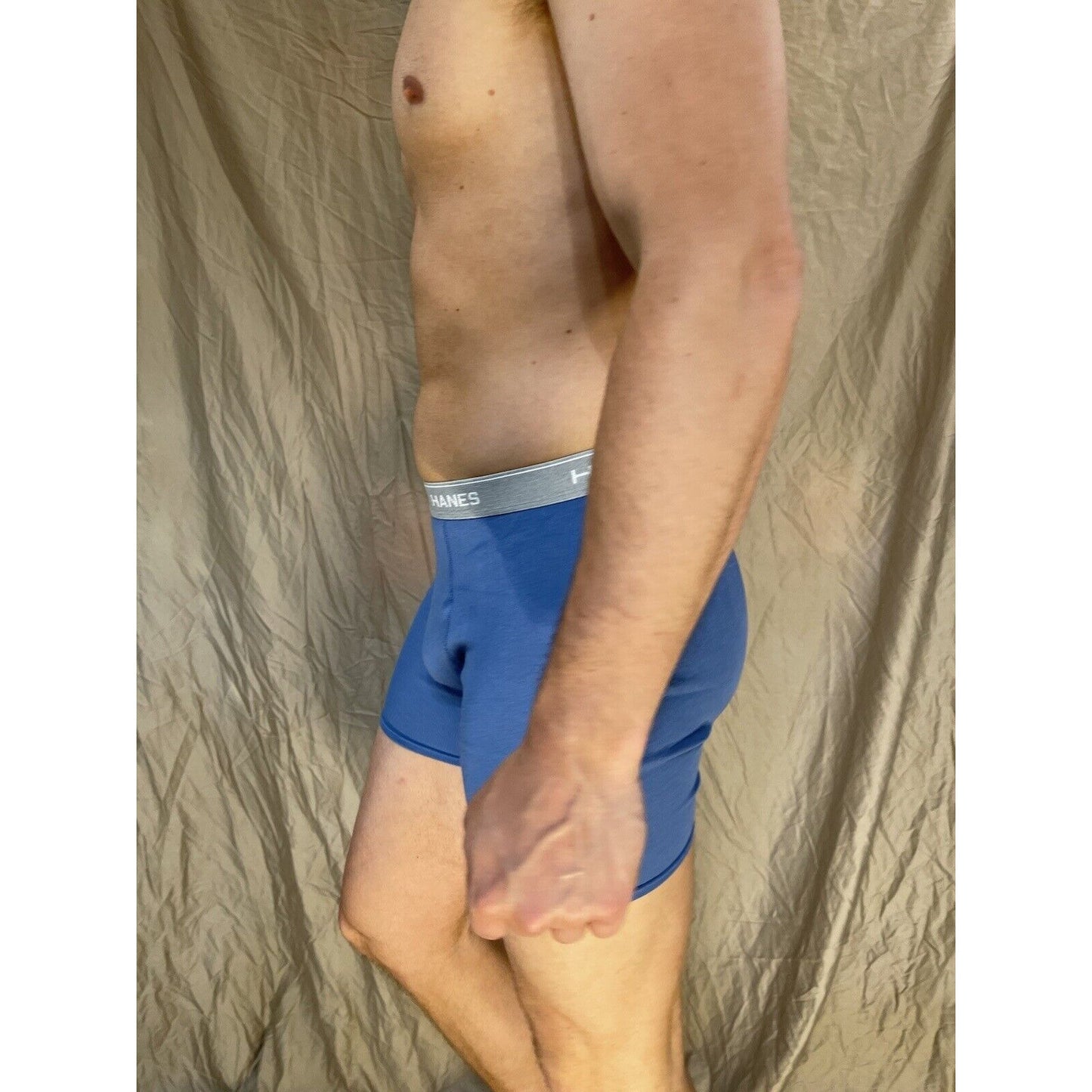 men's medium hanes Medium blue boxer brief