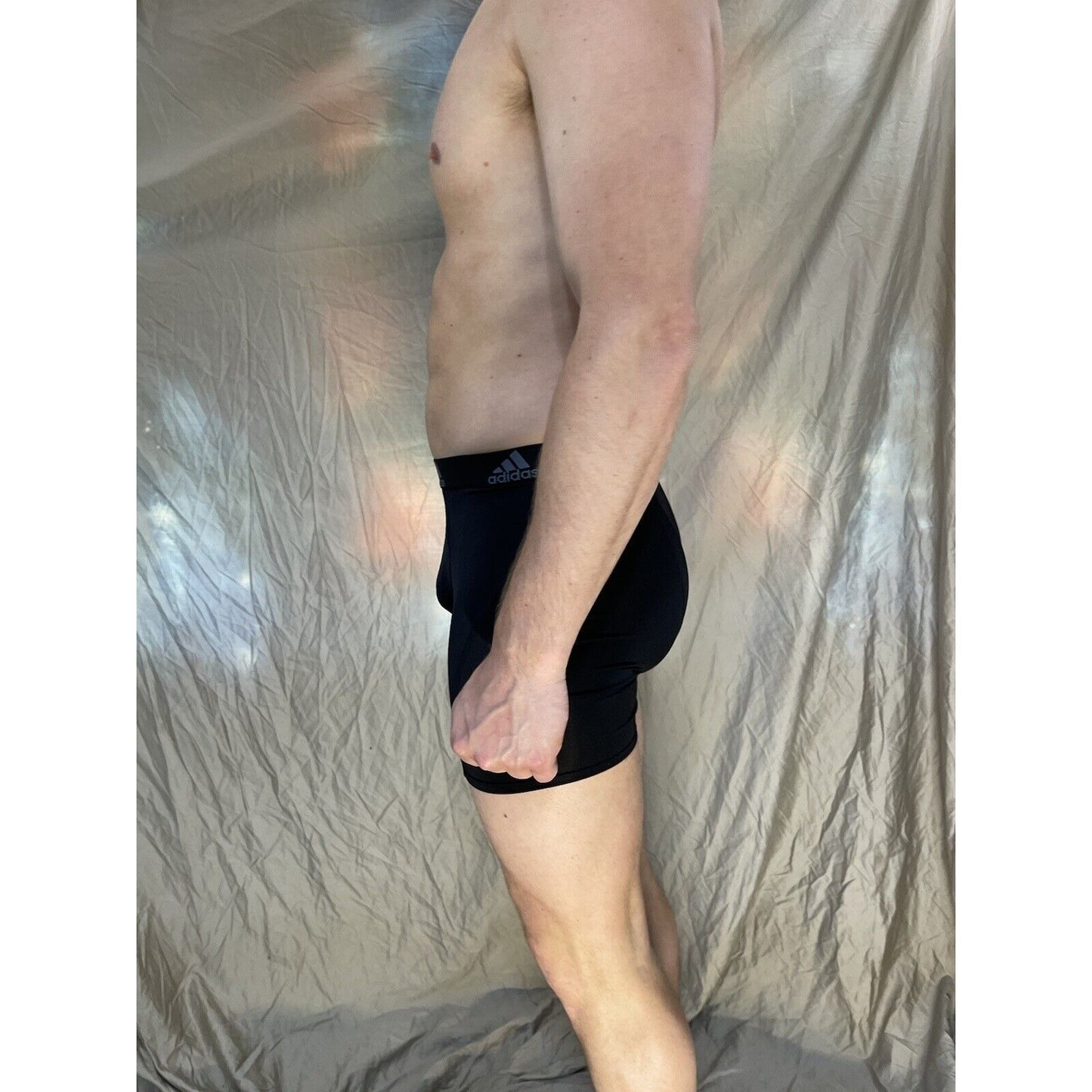 men's black adidas aeroready black compression boxer briefs medium