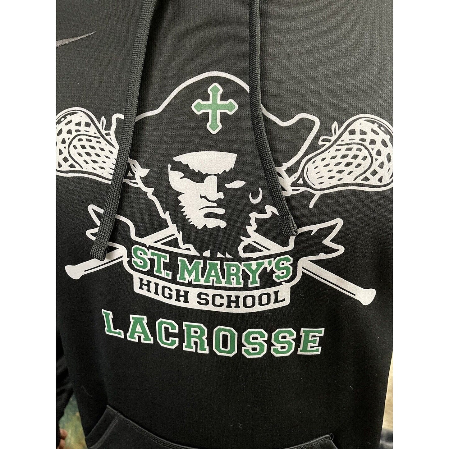 Men’s St. Mary’s High School Lacrosse Nike Black Hoodie Large