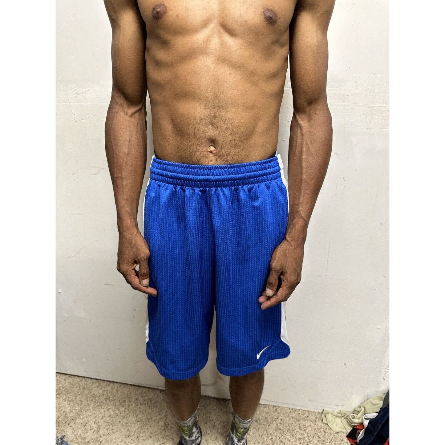 Men’s Blue Nike With Pockets Small Athletic Shorts
