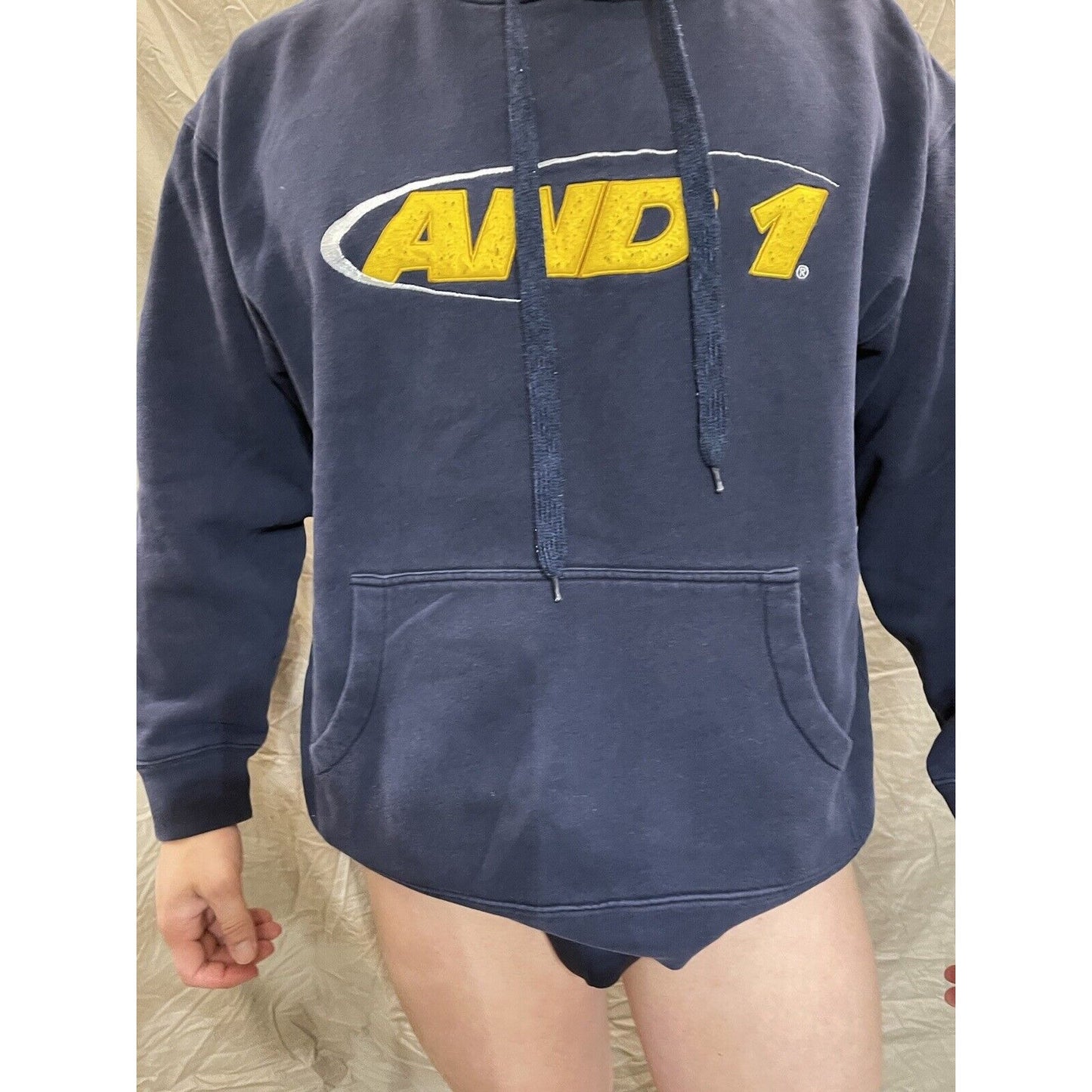 Men's AND1 XL blue pullover hoodie sweatshirt