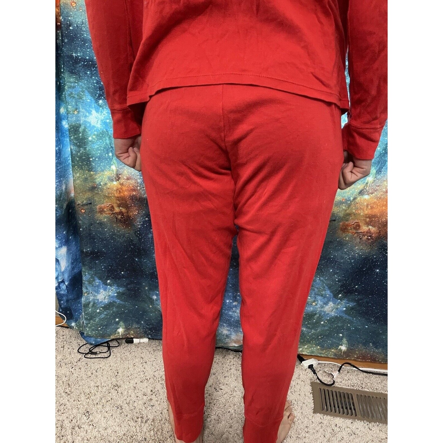 Santa Pajamas Top and Bottom Red Costume Lounge sleepwear XL
