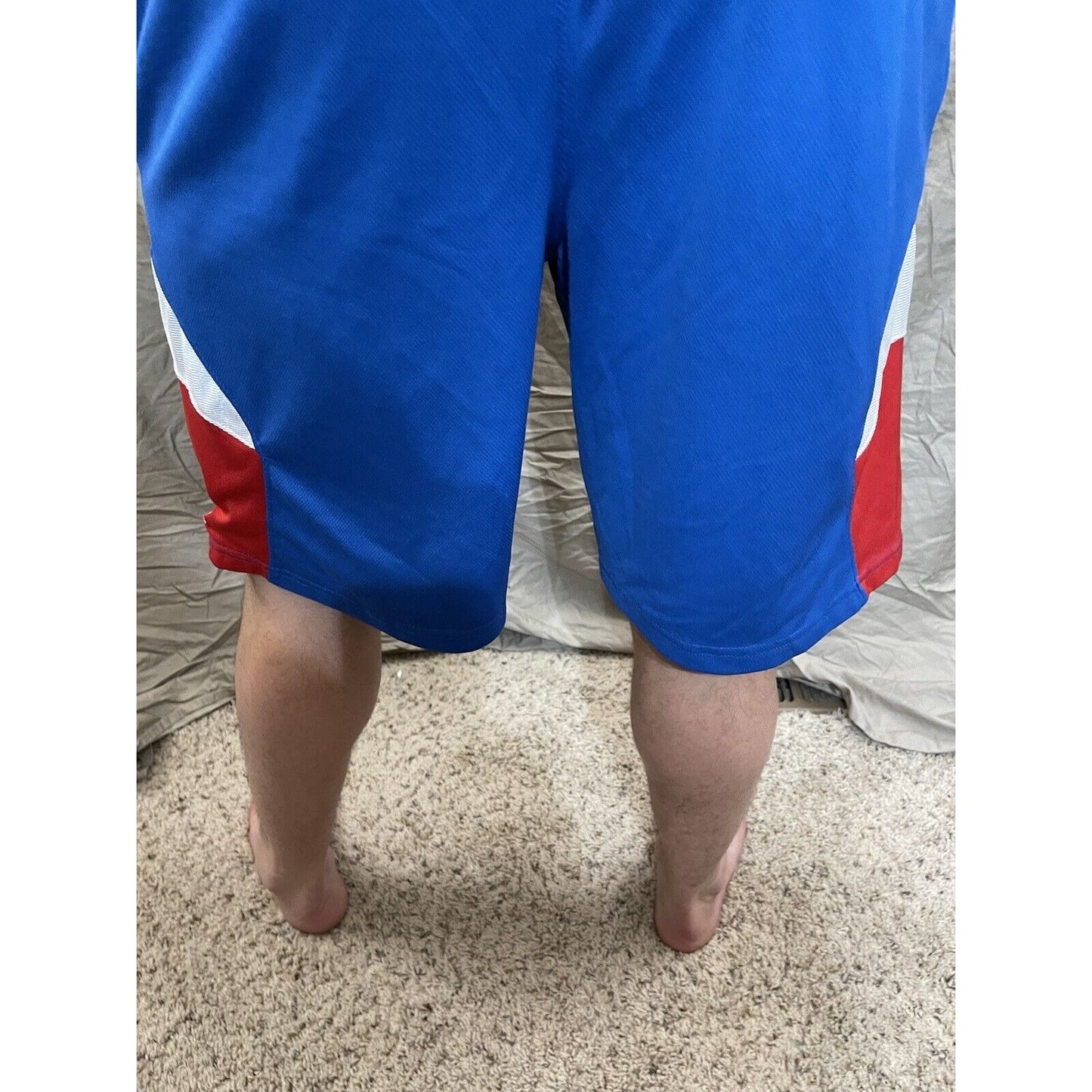 Men's Pro Edge Medium Kansas University Basketball Shorts Blue
