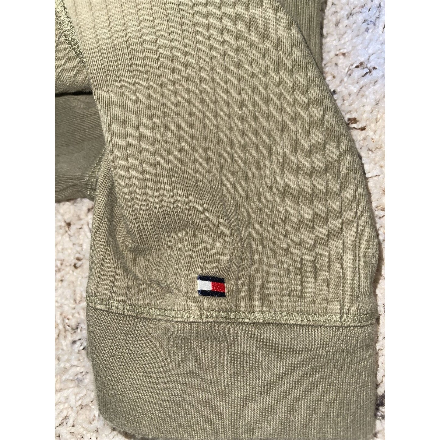 Tommy Hilfiger Men’s Olive Green Polo Shirt Short Sleeve Large