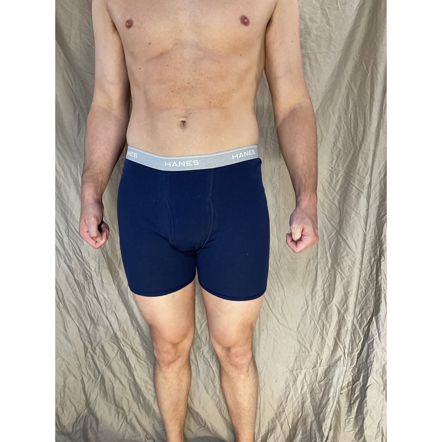men's Large hanes Dark blue boxer brief Comfort Flex