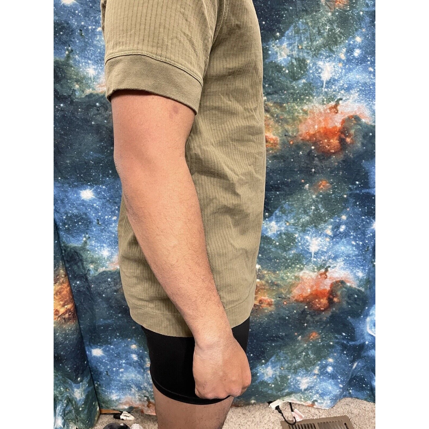 Tommy Hilfiger Men’s Olive Green Polo Shirt Short Sleeve Large