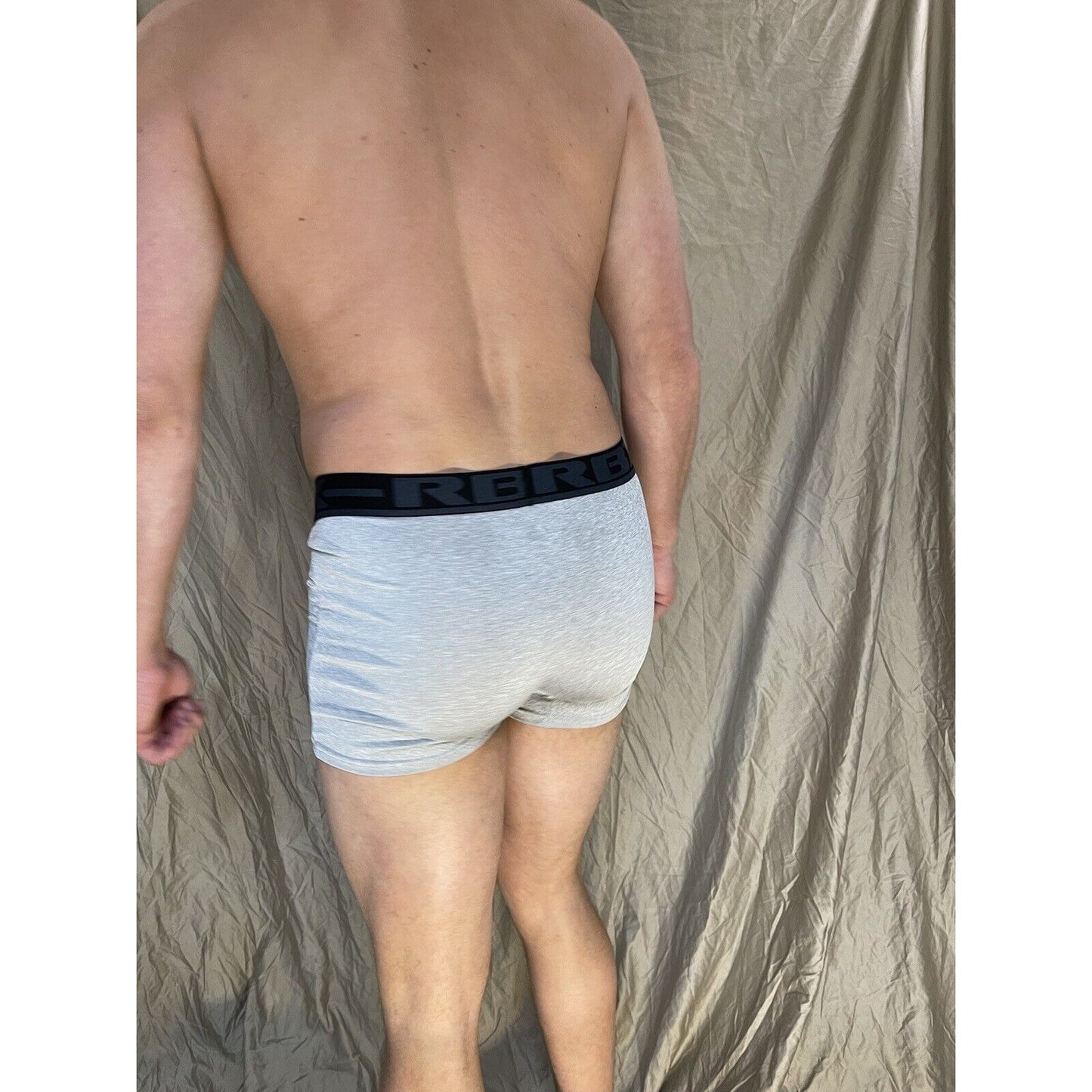 men's RBX light gray large compression boxer briefs