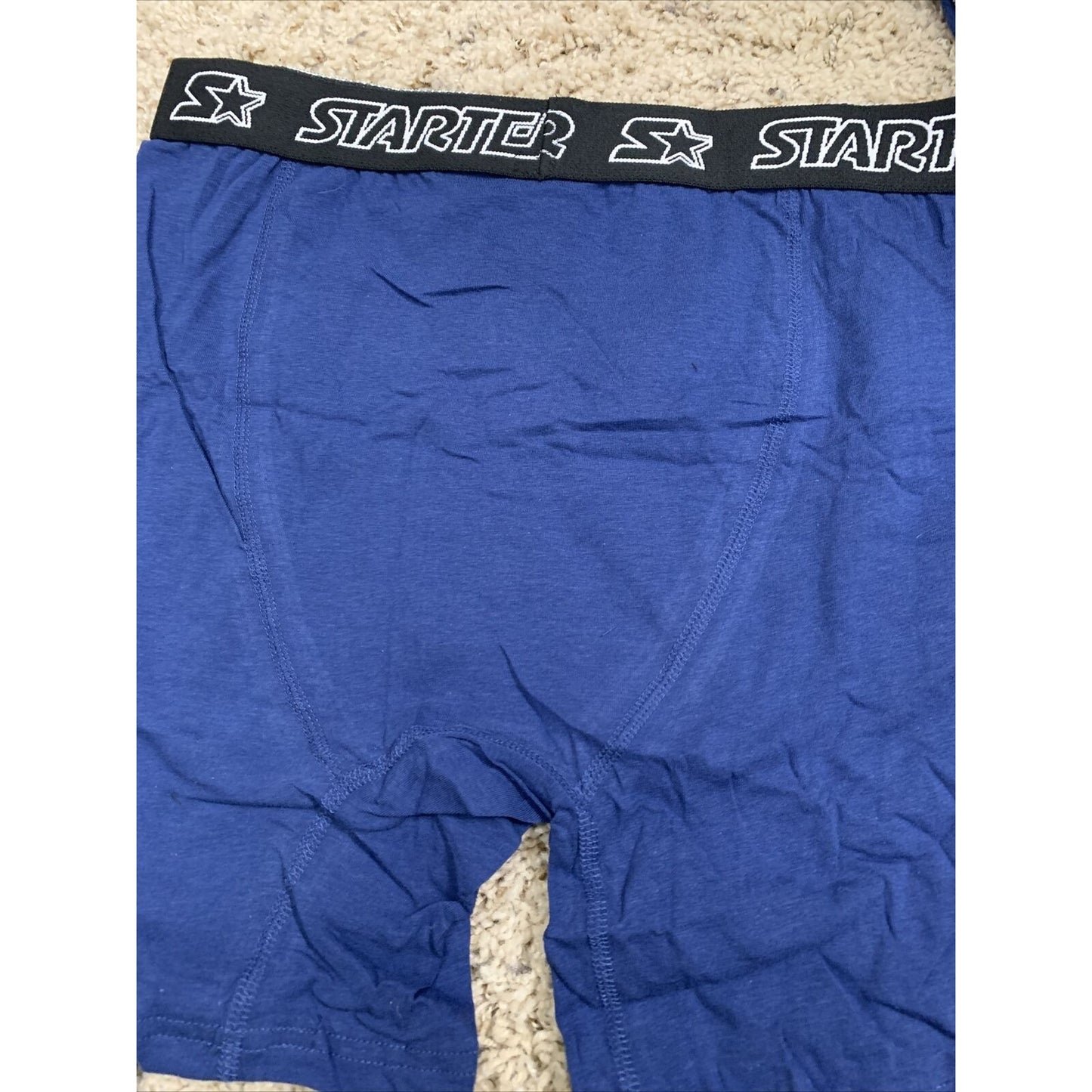 Blue Men’s Large Starter Black Label Compression Shorts 95% Cotton, 5% Spandex