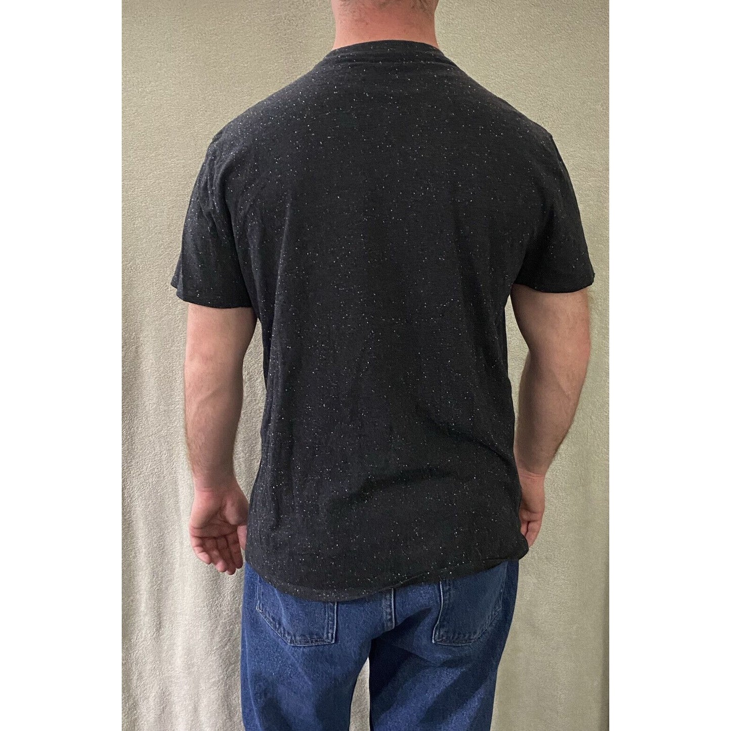 Vtg Star Wars DEATH STAR Mens XL Black Galaxy Graphic Print Cotton-blend T-shirt