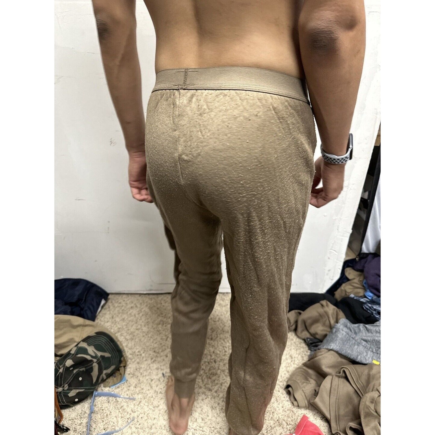 Men’s Brown Drawers Cold Weather Polypropylene Military Long Underwear Large