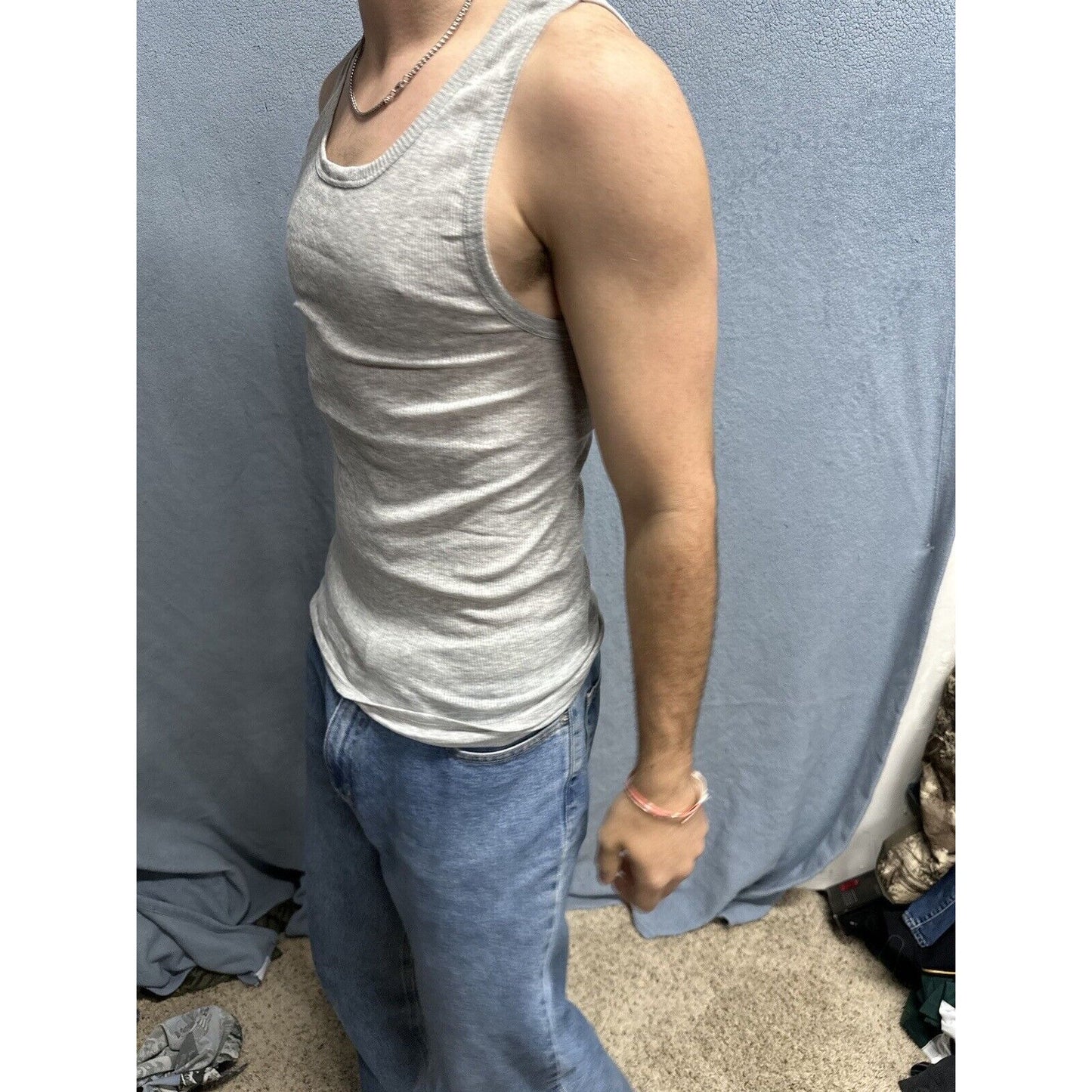 Men’s Gray Spyder Medium Gray Muscle Shirt Tank