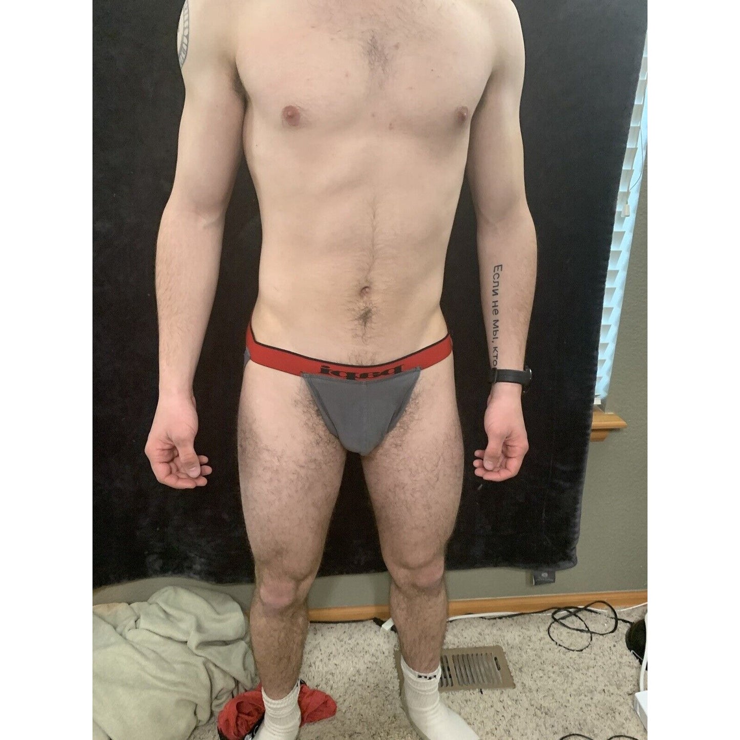 Men's Gray Pouch Papi Jockstrap Jock New And unworn XL