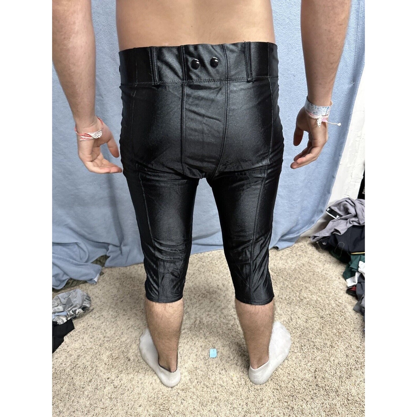 Men’s Black XL 34-36 Polyester Football Pants