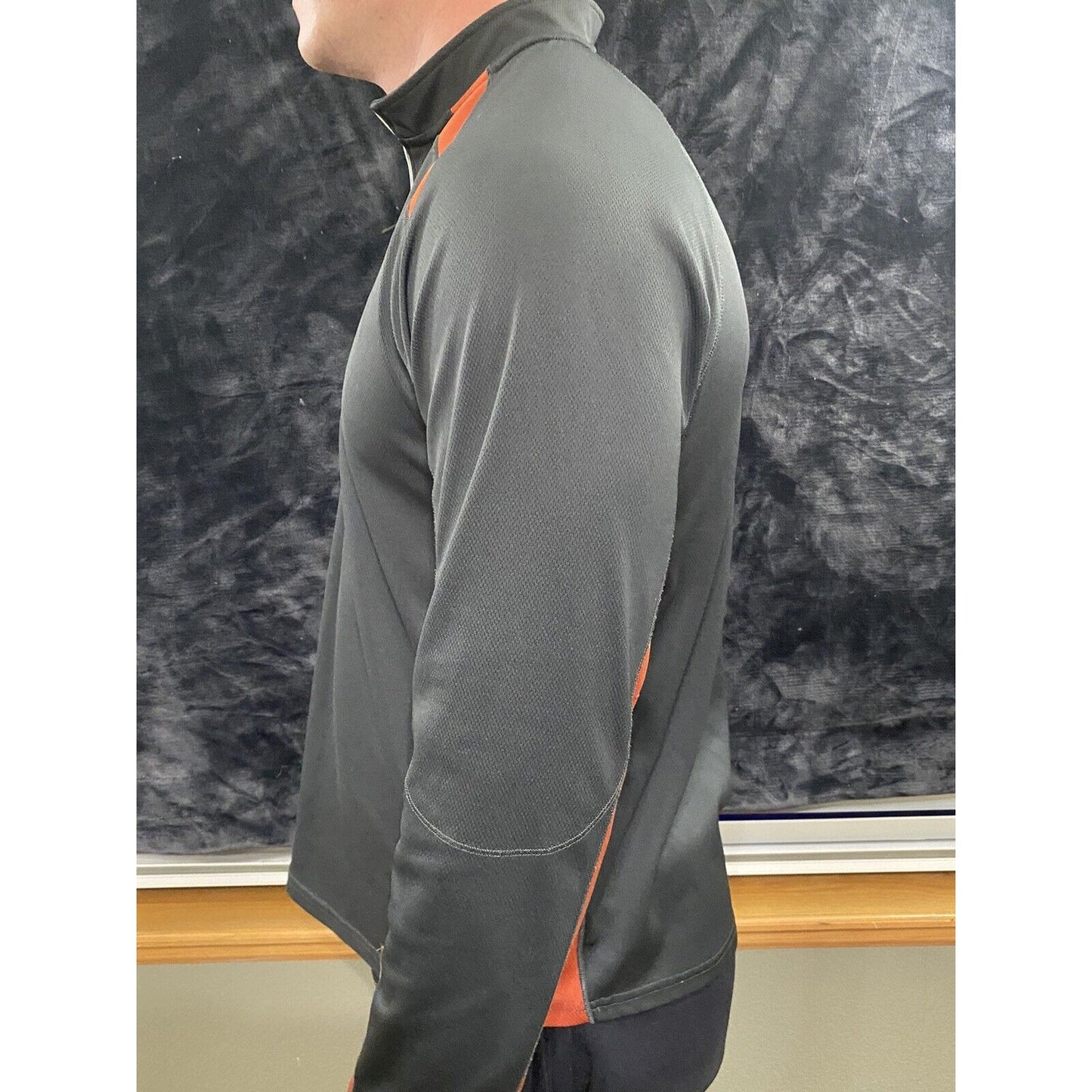 GH BASS EARTH Men’s Medium Gray Polyester Athletic Fleece w/ Terra Dry Tech