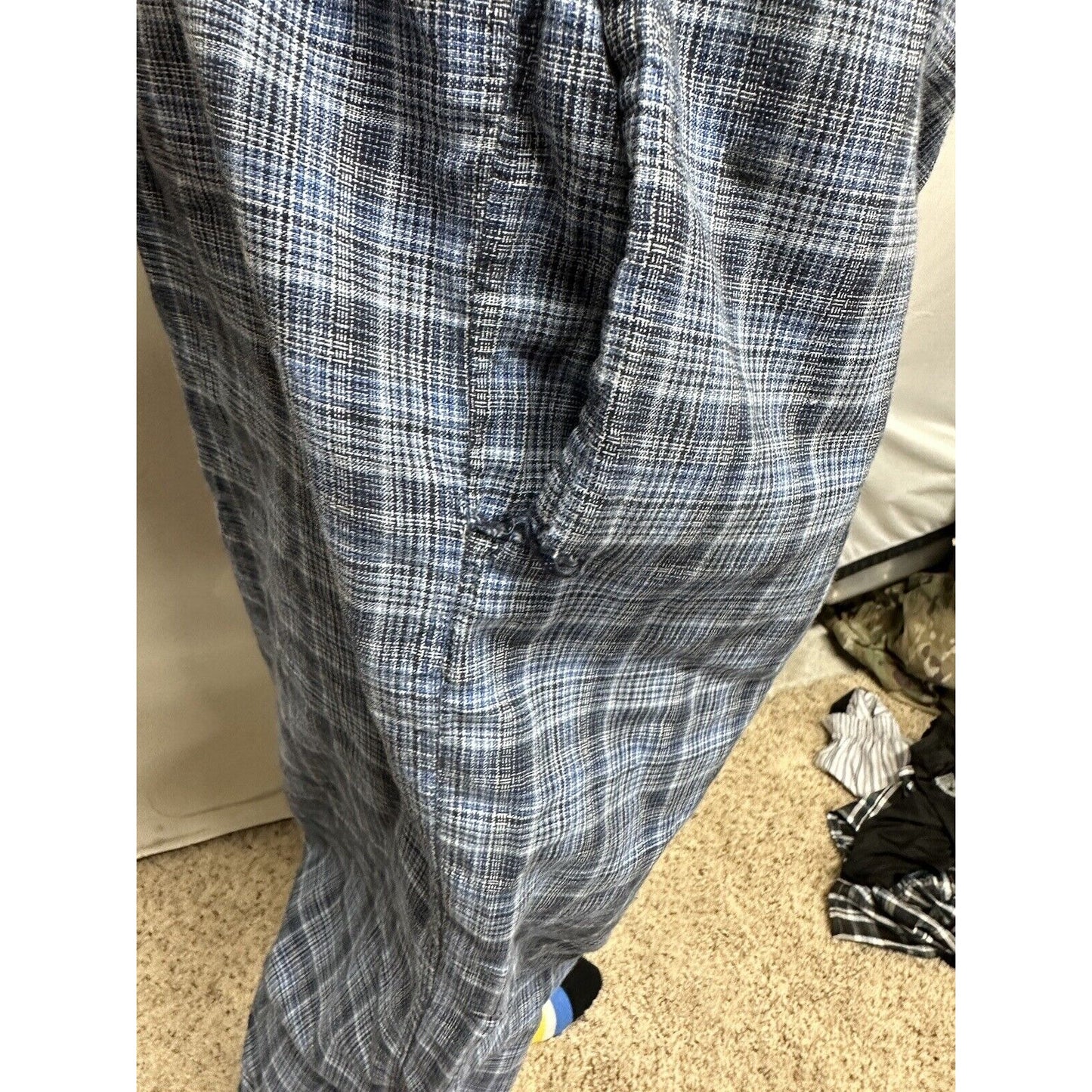 Men’s Blue Plaid Hathaway Sport Small Lounge Pants Pajamas