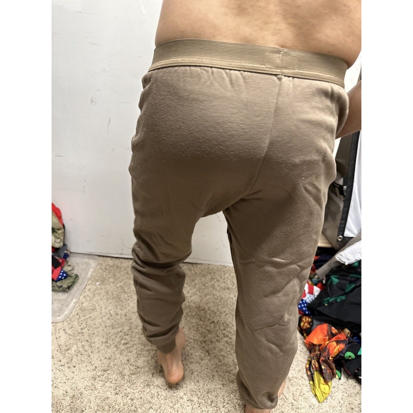 Men’s Cold Weather Brown Drawers Large Thermal Army Air Force Pants