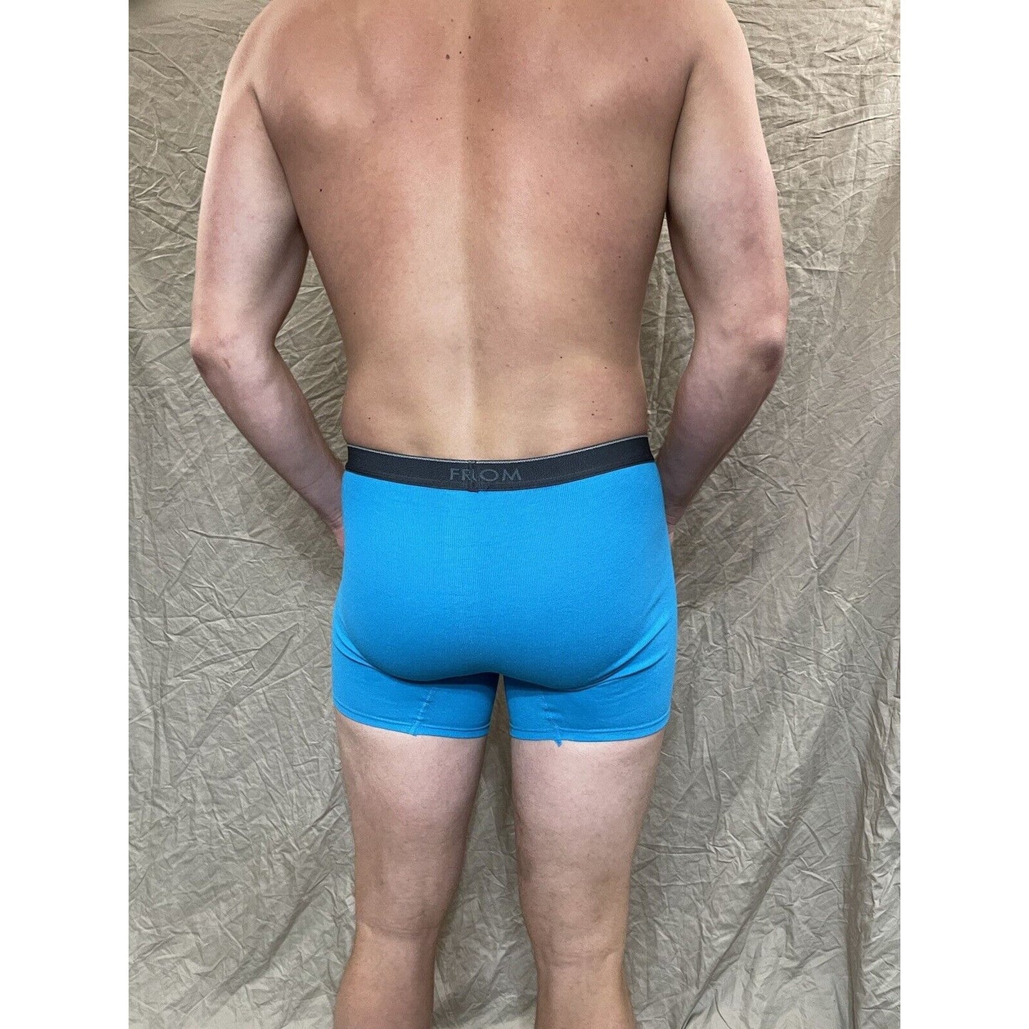 men's Aqua Blue fruit of the loom cotton boxer brief Small