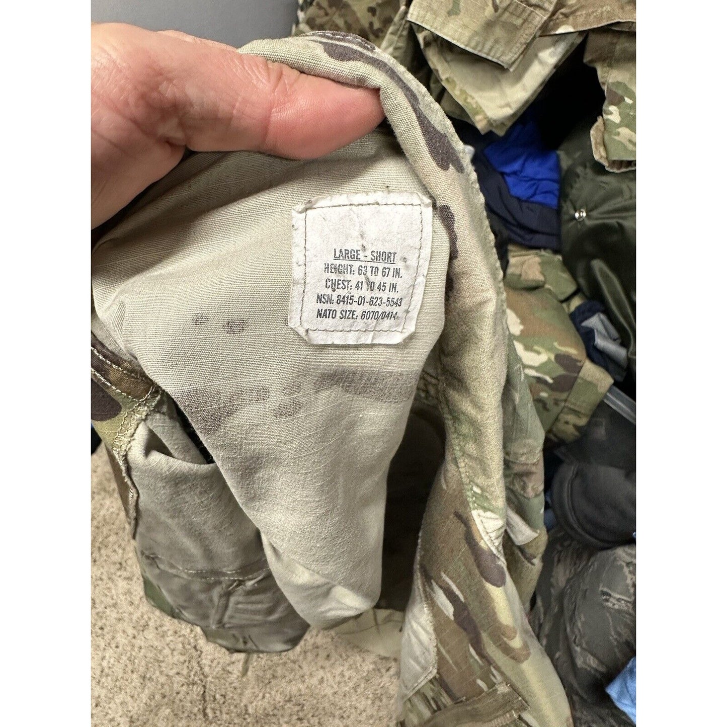 Men’s Ocp Army Air Force Top Blouse Coat Large Short