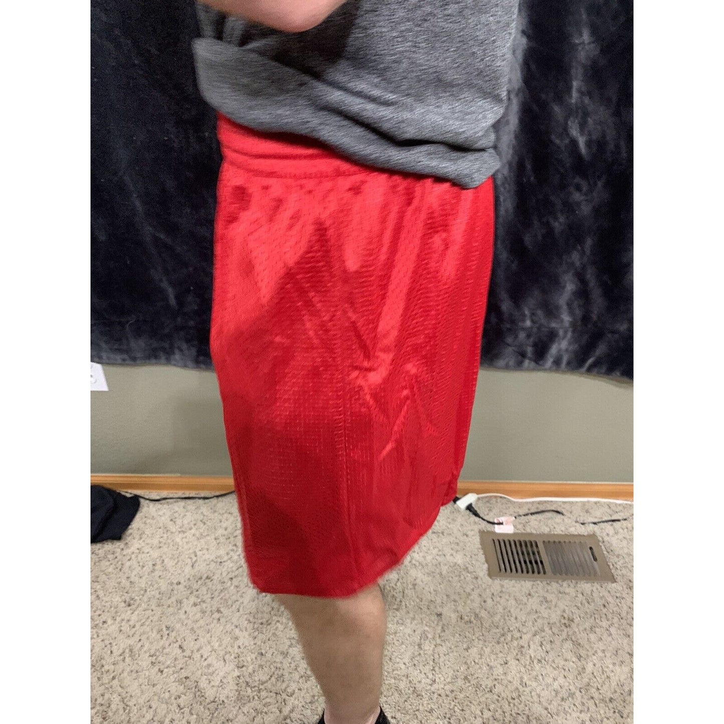 AI Sport Red Mesh Workout Basketball Shorts Men’s XL