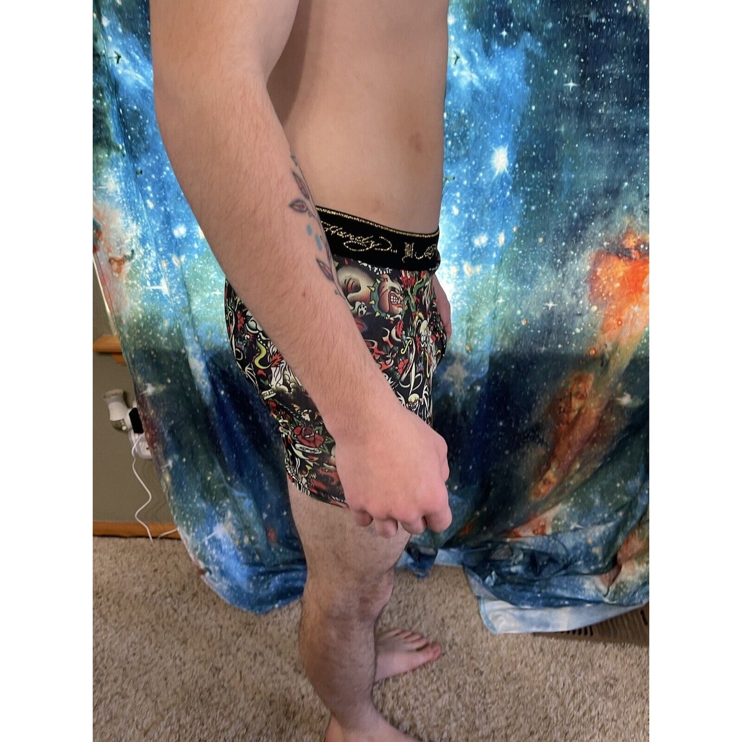 men's ed hardy compression shorts small skeleton New And Unworn