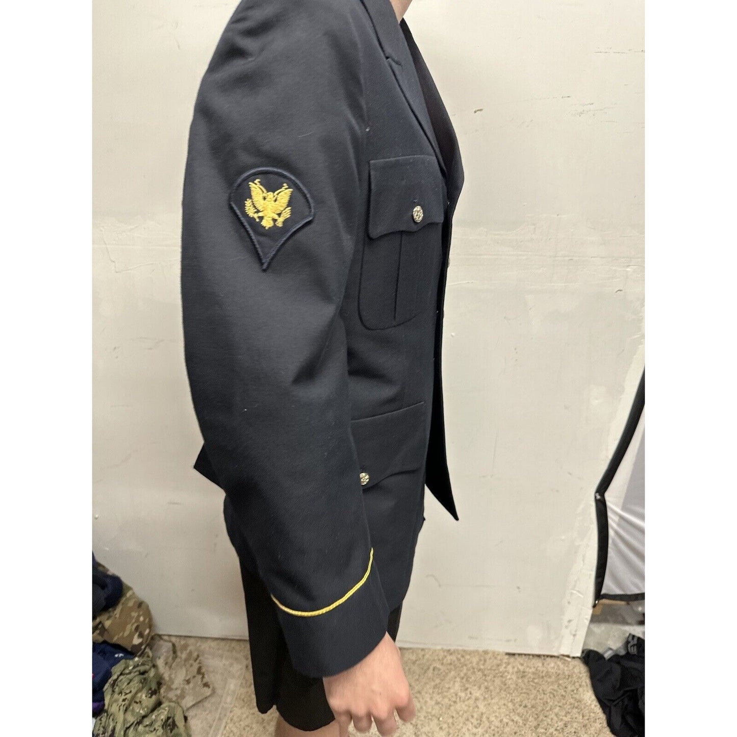 Army Service Coat Men’s 38 RC Specialist Rank poly/wool defense logistics