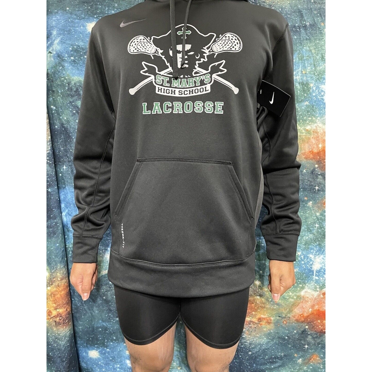 Men’s St. Mary’s High School Lacrosse Nike Black Hoodie Large