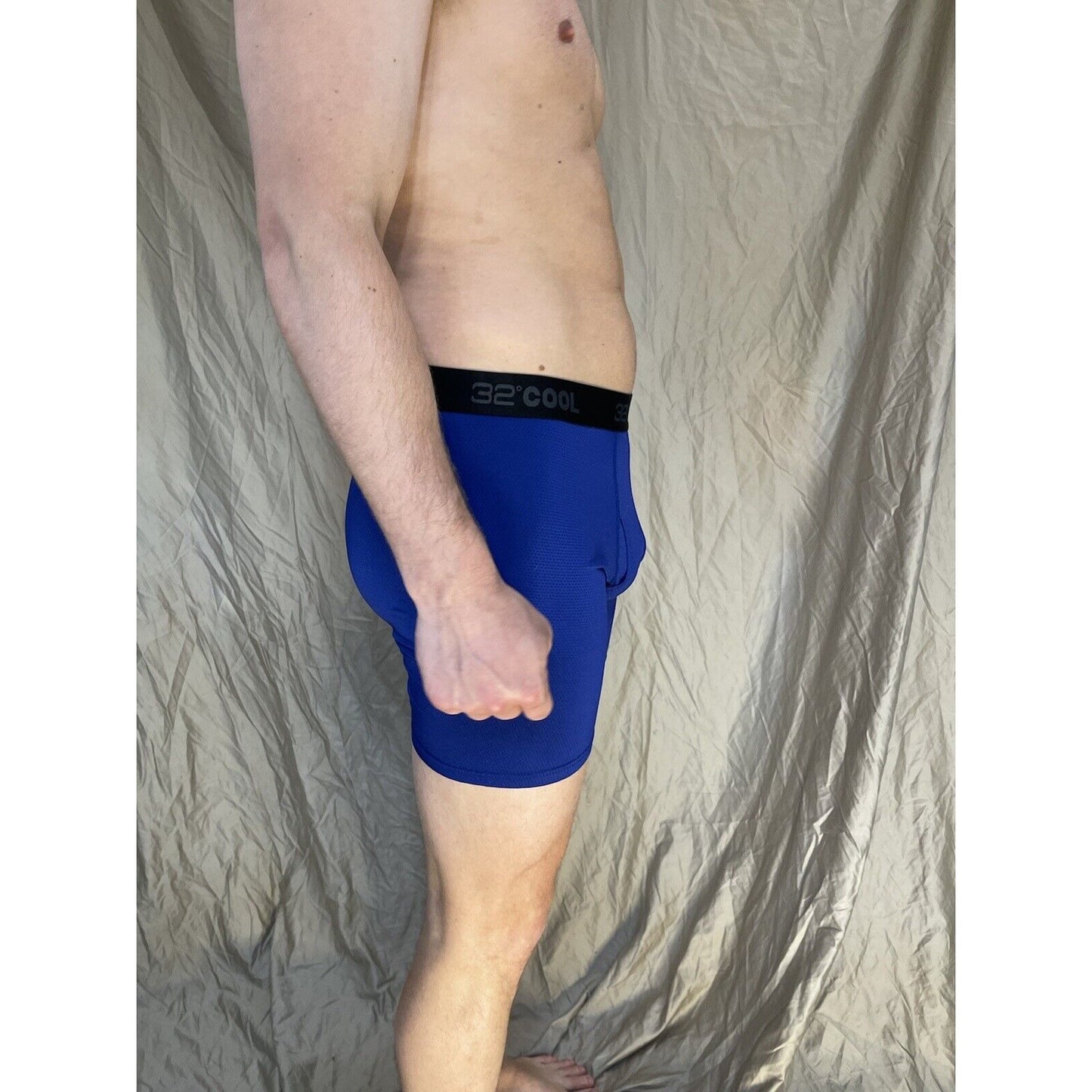 32 Degrees Cool, Mesh Boxer Brief, Performance Wicking Fly Medium Blue