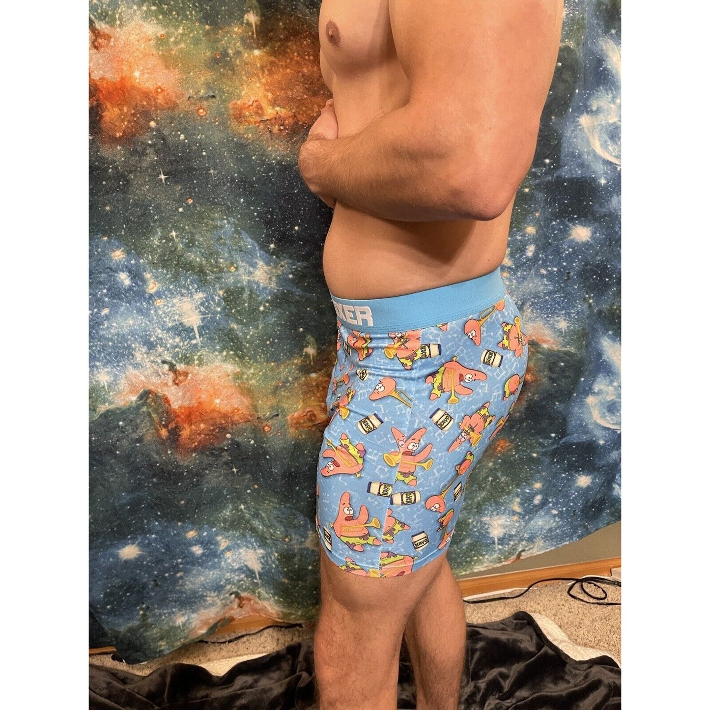 Men’s Crazy Boxer Briefs Spongebob Large Blue new unworn