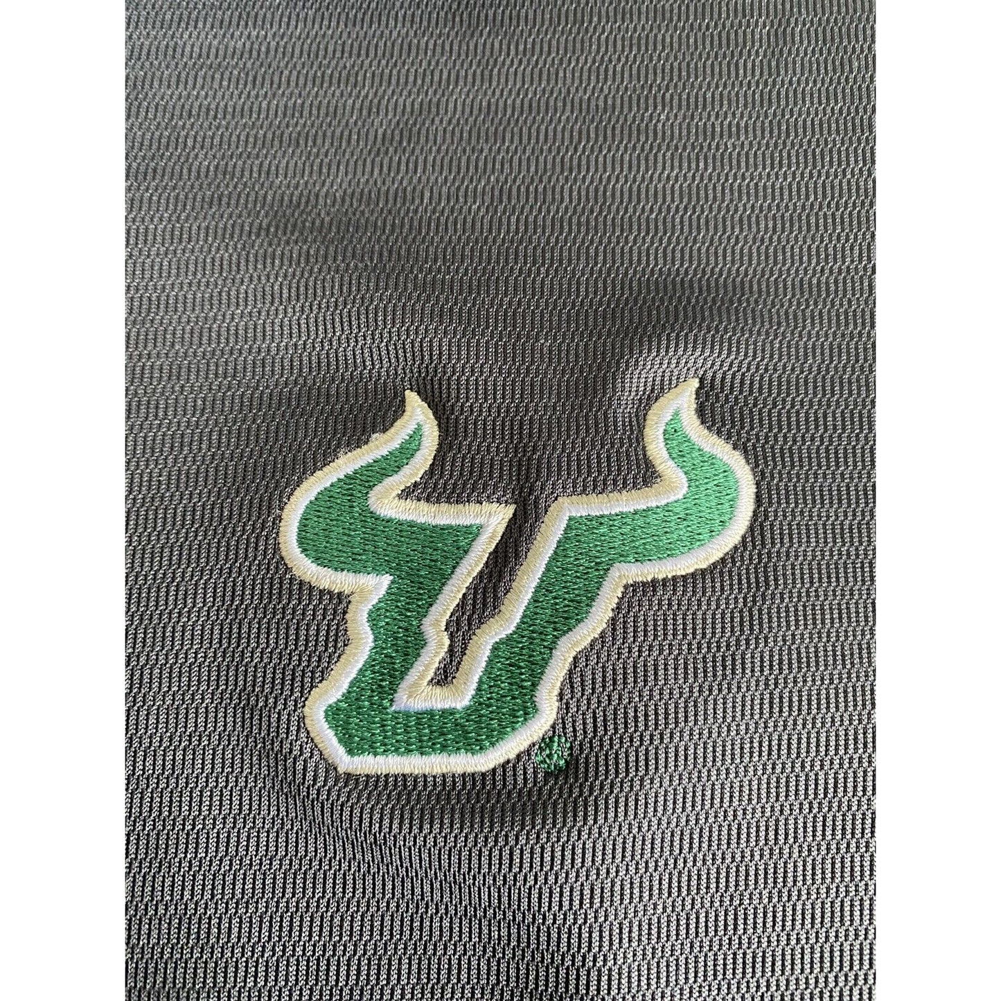 Columbia Golf USF South Florida Bulls Gray w/ Green Logo Men’s Large Polo Shirt