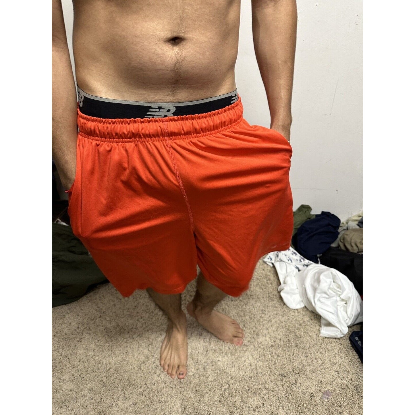 Men’s Red Nike Large Dri-fit With Pockets Athletic Shorts