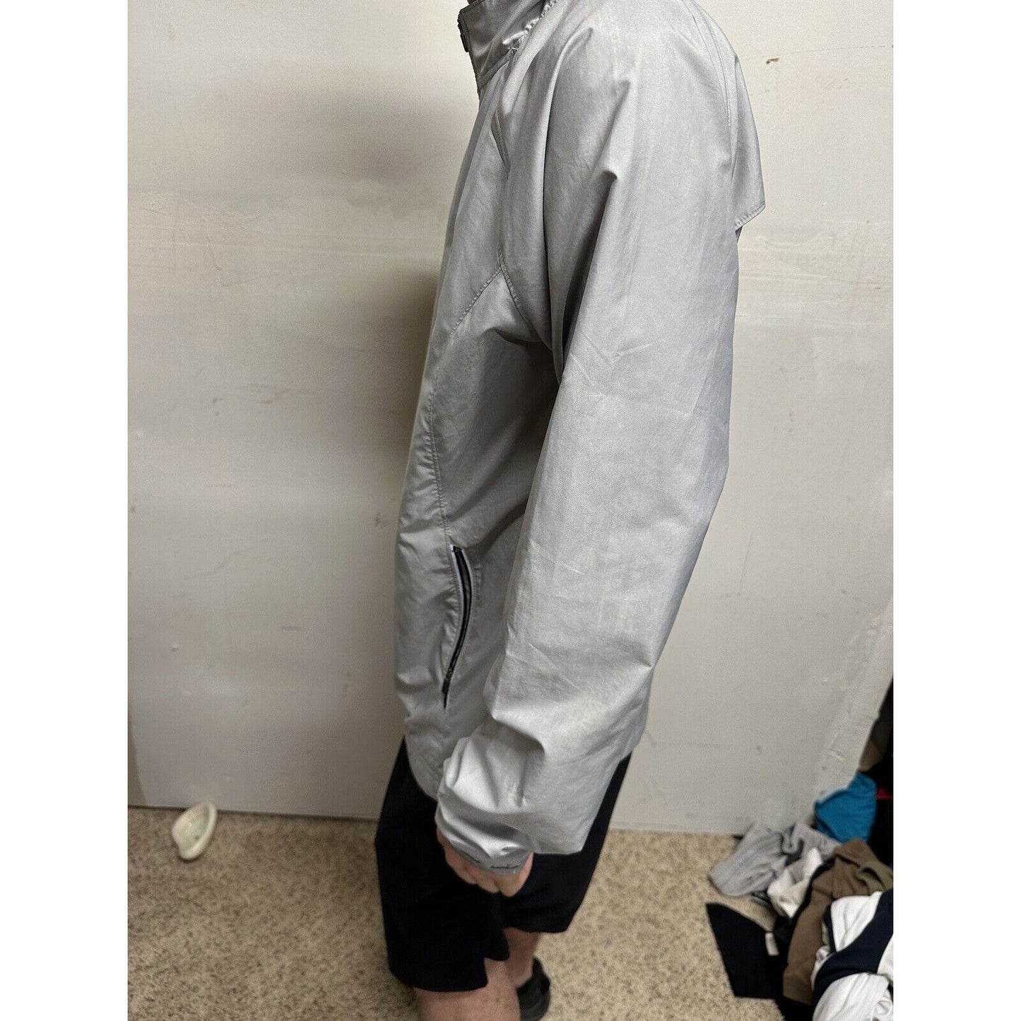 Men’s Gray Full Zip Run Fitted Medium Under Armour Sand Creek Track & Field