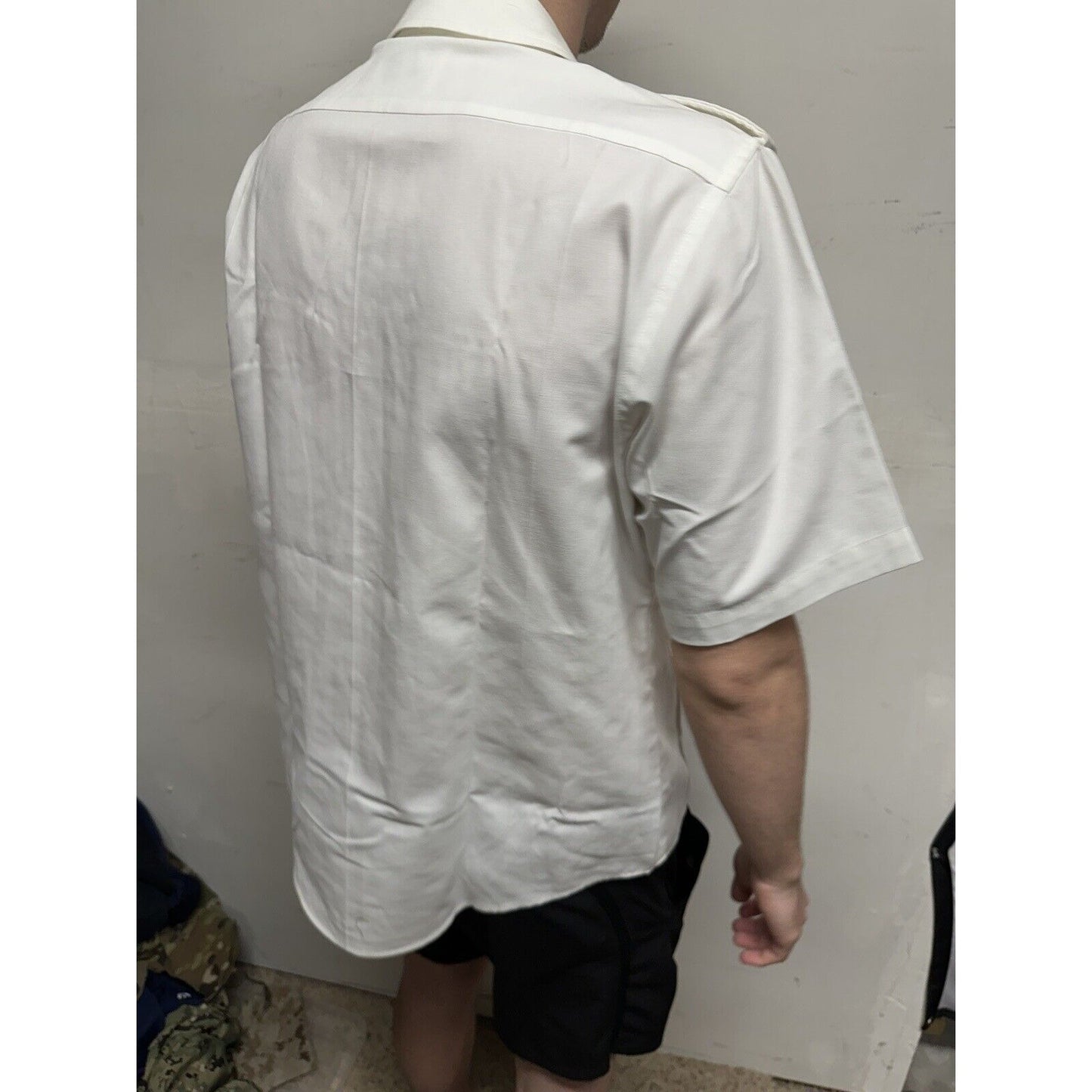 Army Men’s 16c Short Sleeve Button Up White Uniform Shirt