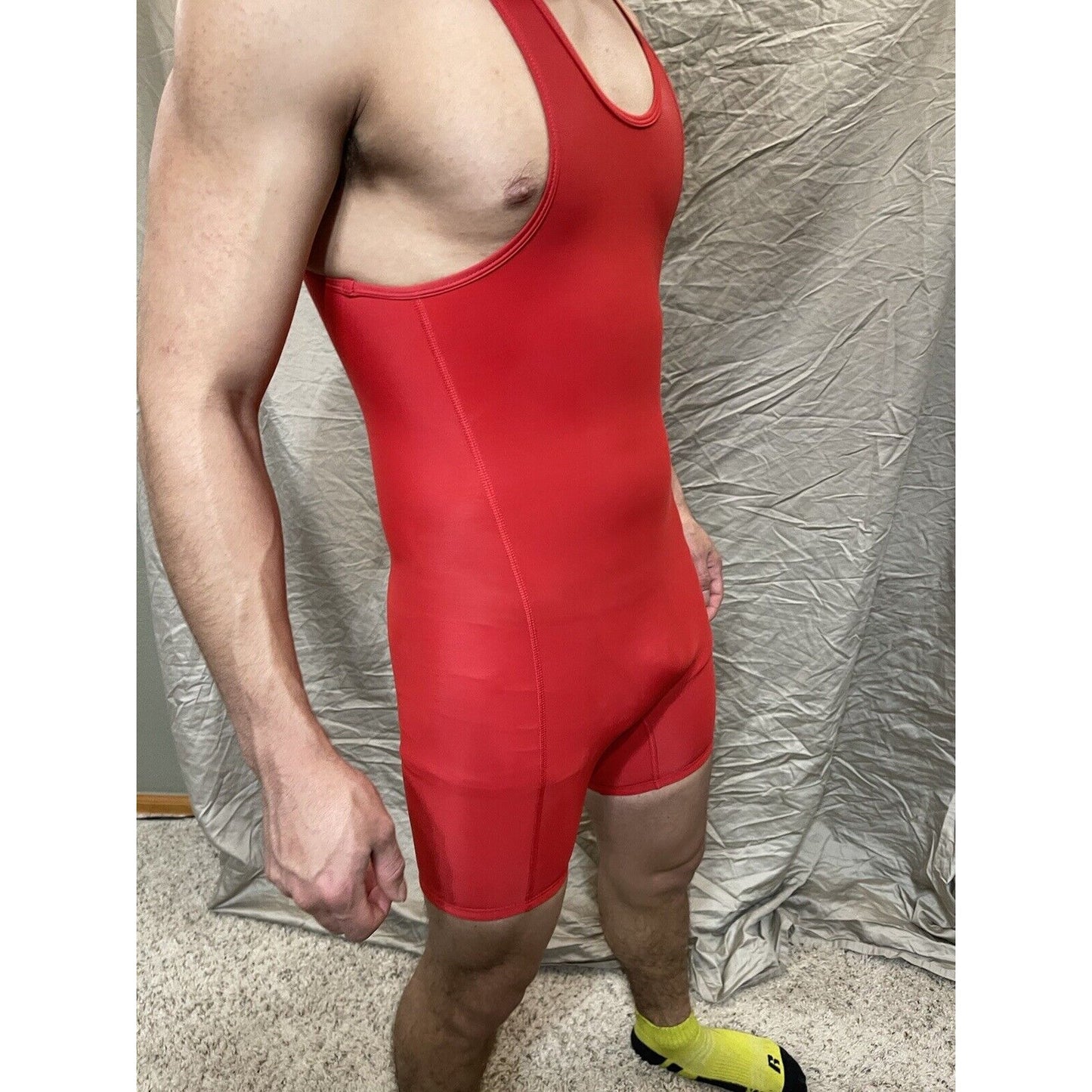 Boy's Youth Large Red Wrestling Singlet Alleson Athletic