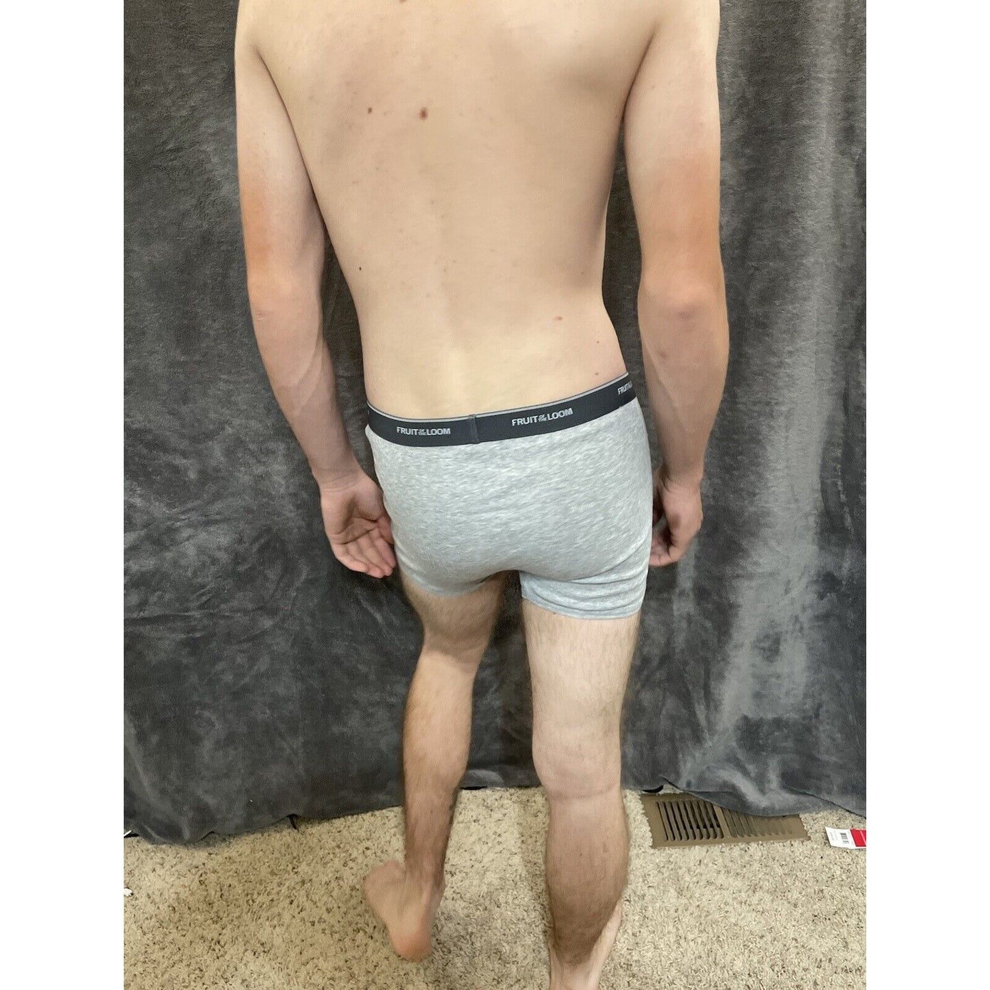 boy's gray fruit of the loom boxer briefs Large
