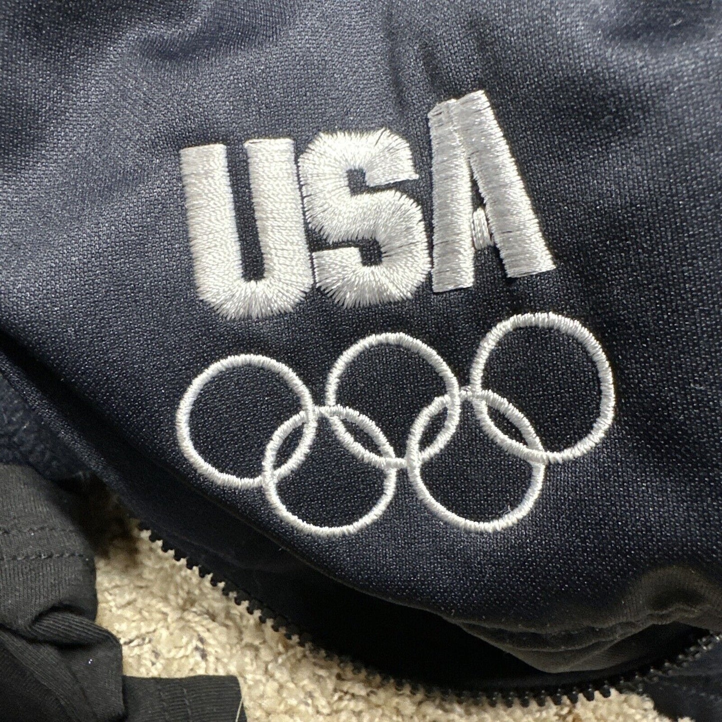 Men’s Dark Blue US Olympic Committee Fill Zip Large Jacket Polyester